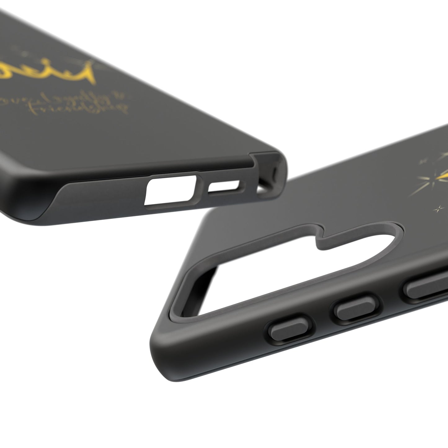 Phone Case, Black & Gold Crown - Love, Loyalty & Friendship