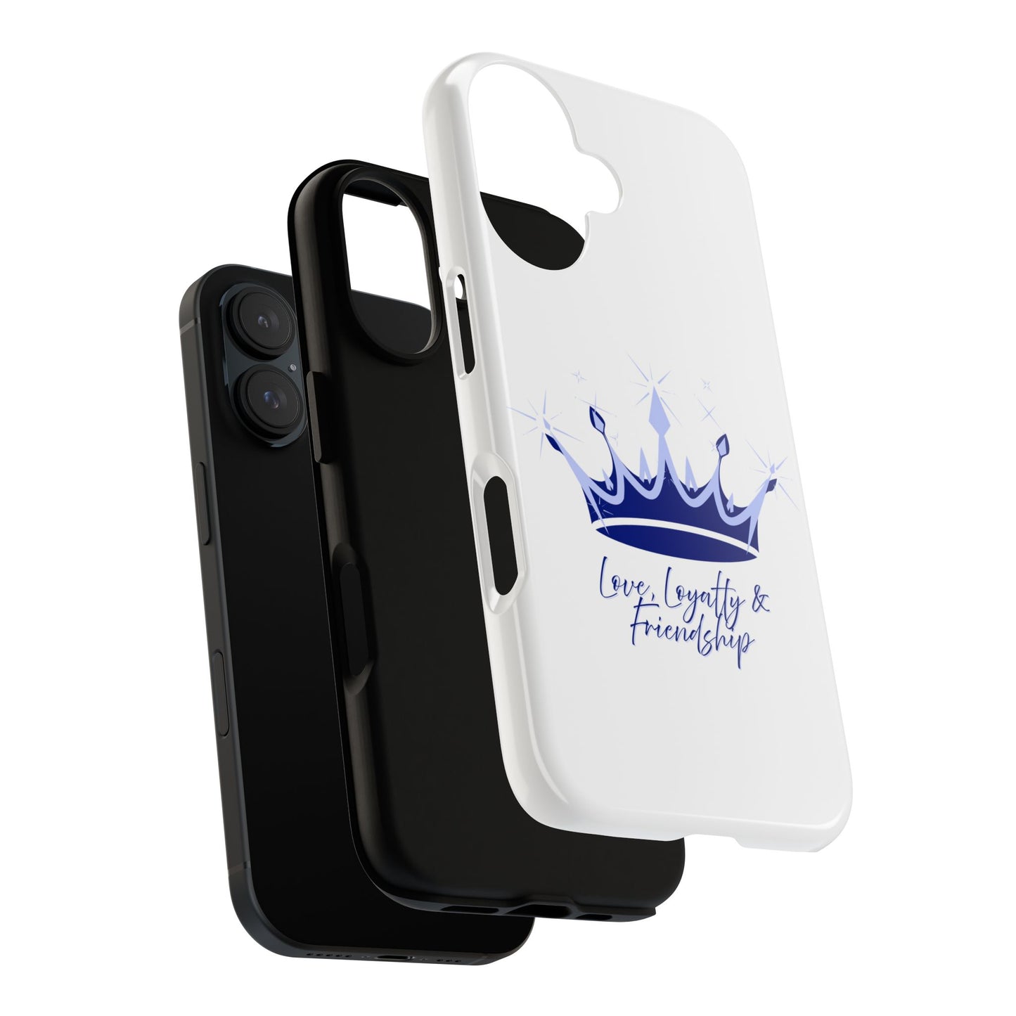 Phone Case, Navy & Silver Crown - Love, Loyalty & Friendship