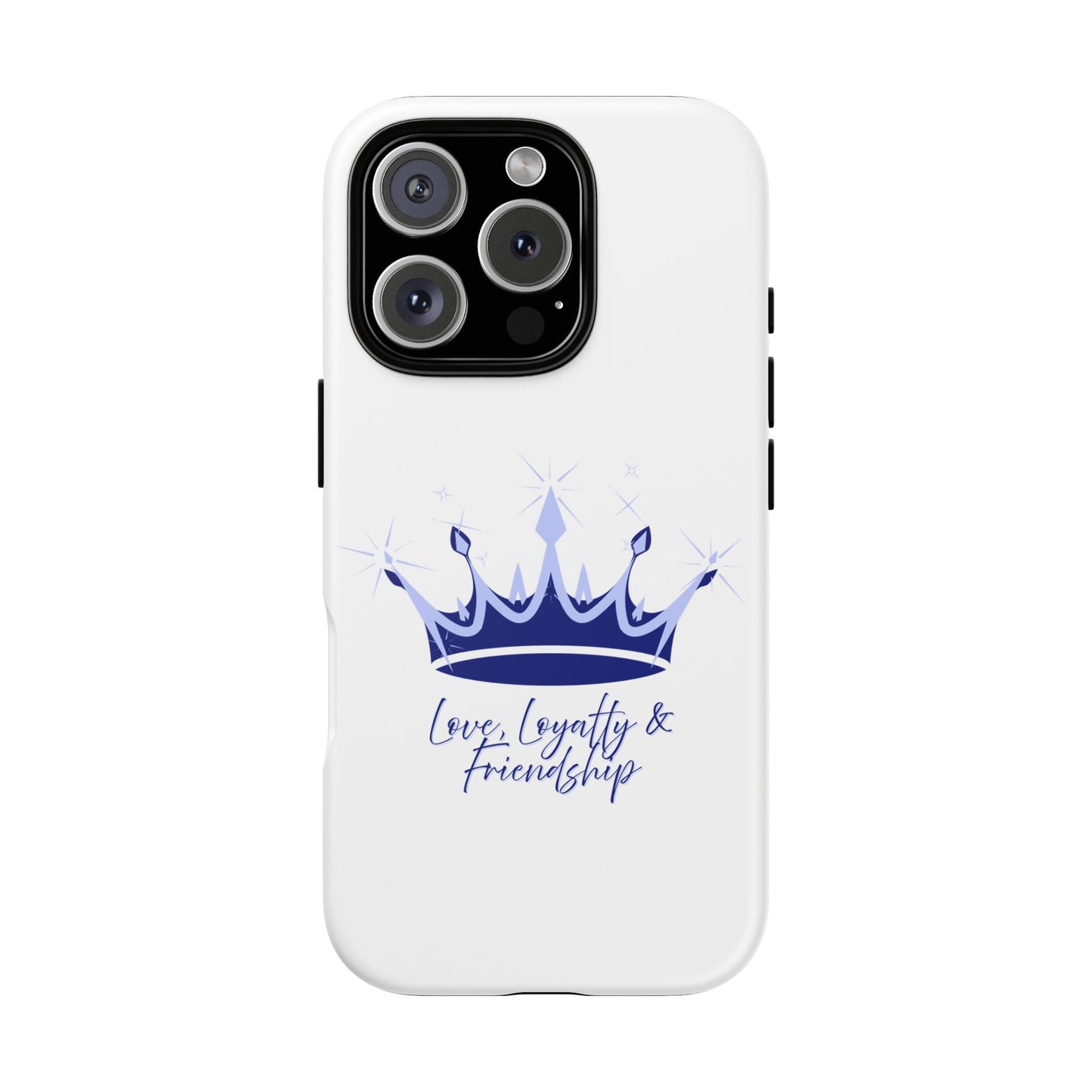 Phone Case, Navy & Silver Crown - Love, Loyalty & Friendship