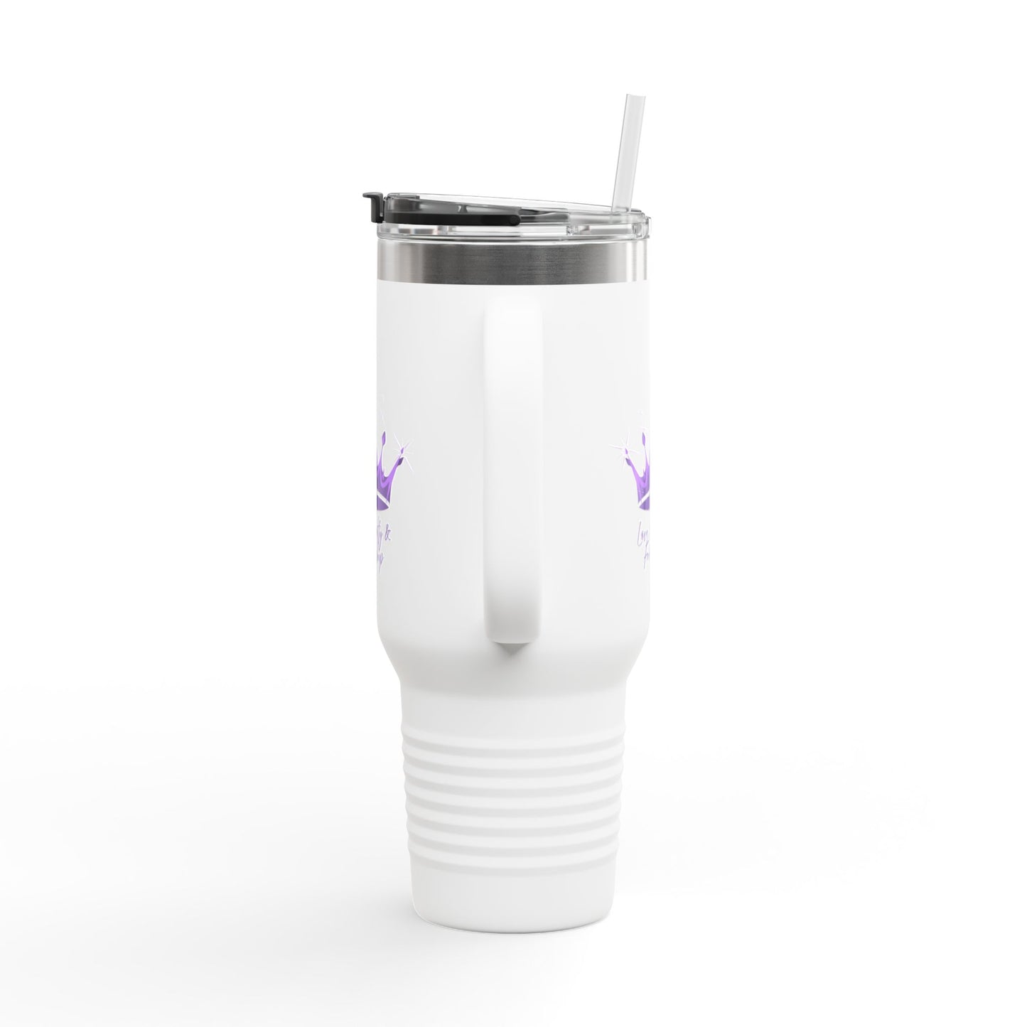 Queen Crown Purple & Lavender - 40oz Insulated Travel Mug