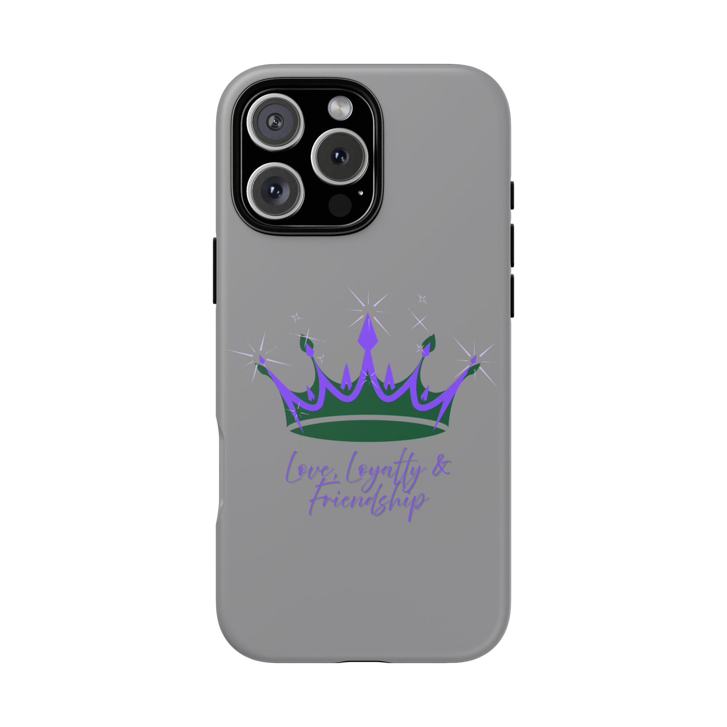 Phone Case, Purple & Green Crown - Love, Loyalty & Friendship