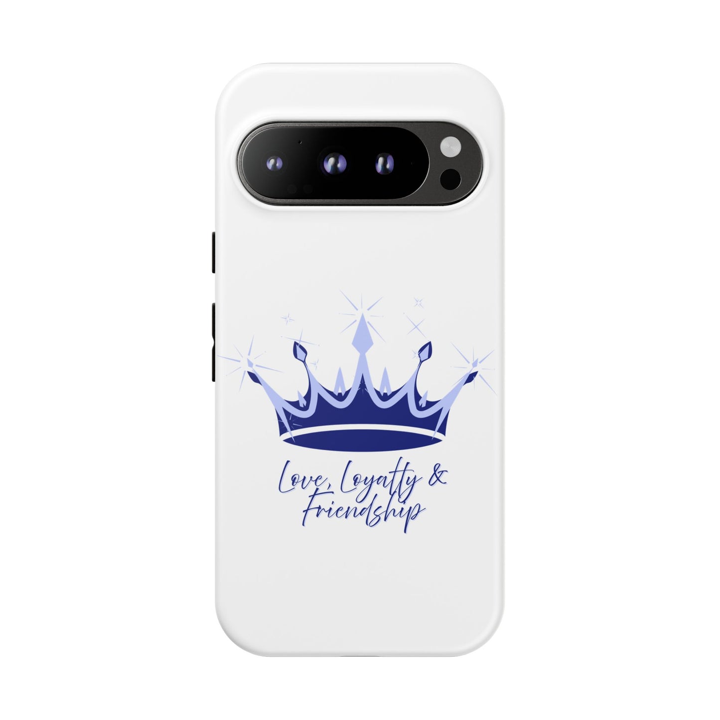 Phone Case, Navy & Silver Crown - Love, Loyalty & Friendship