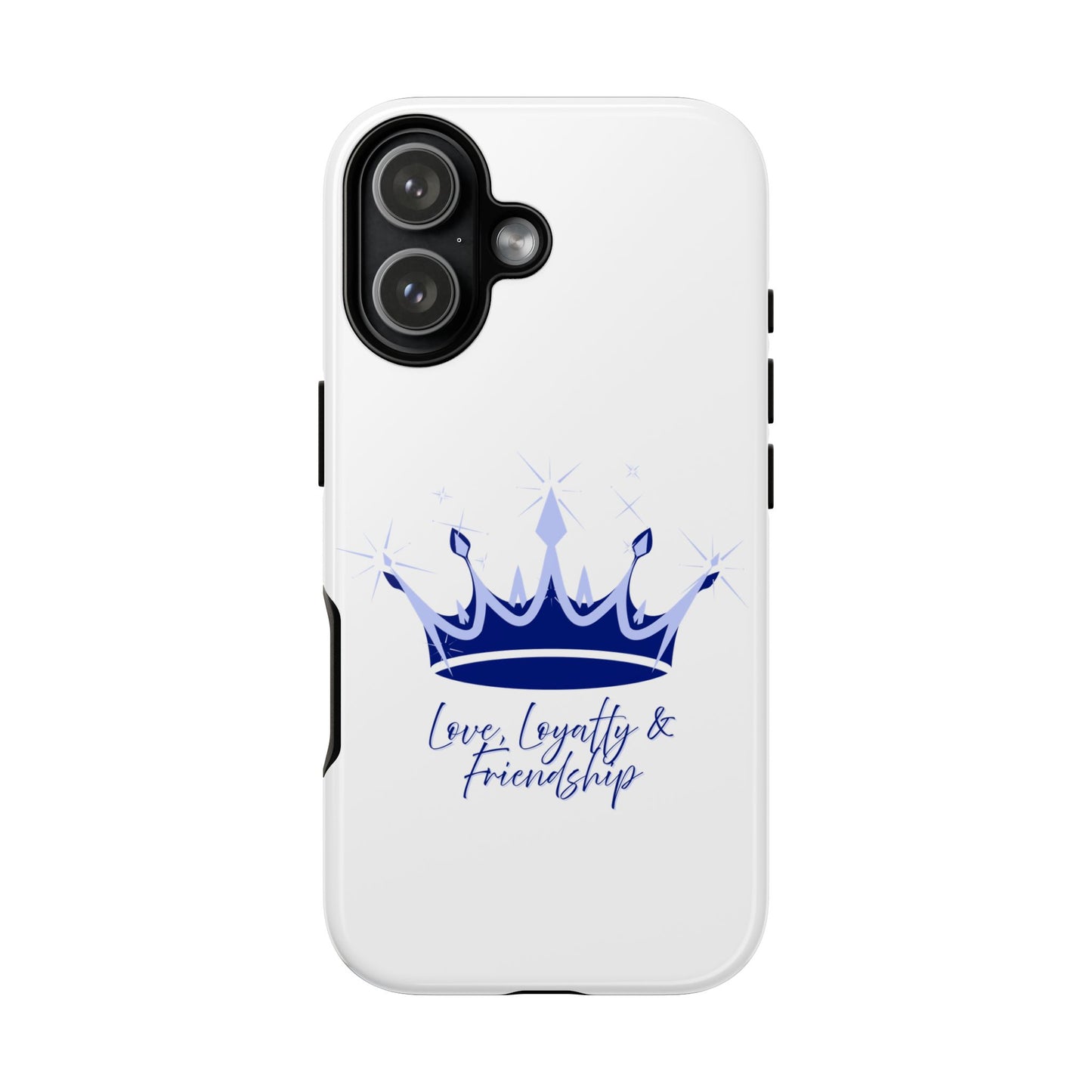Phone Case, Navy & Silver Crown - Love, Loyalty & Friendship