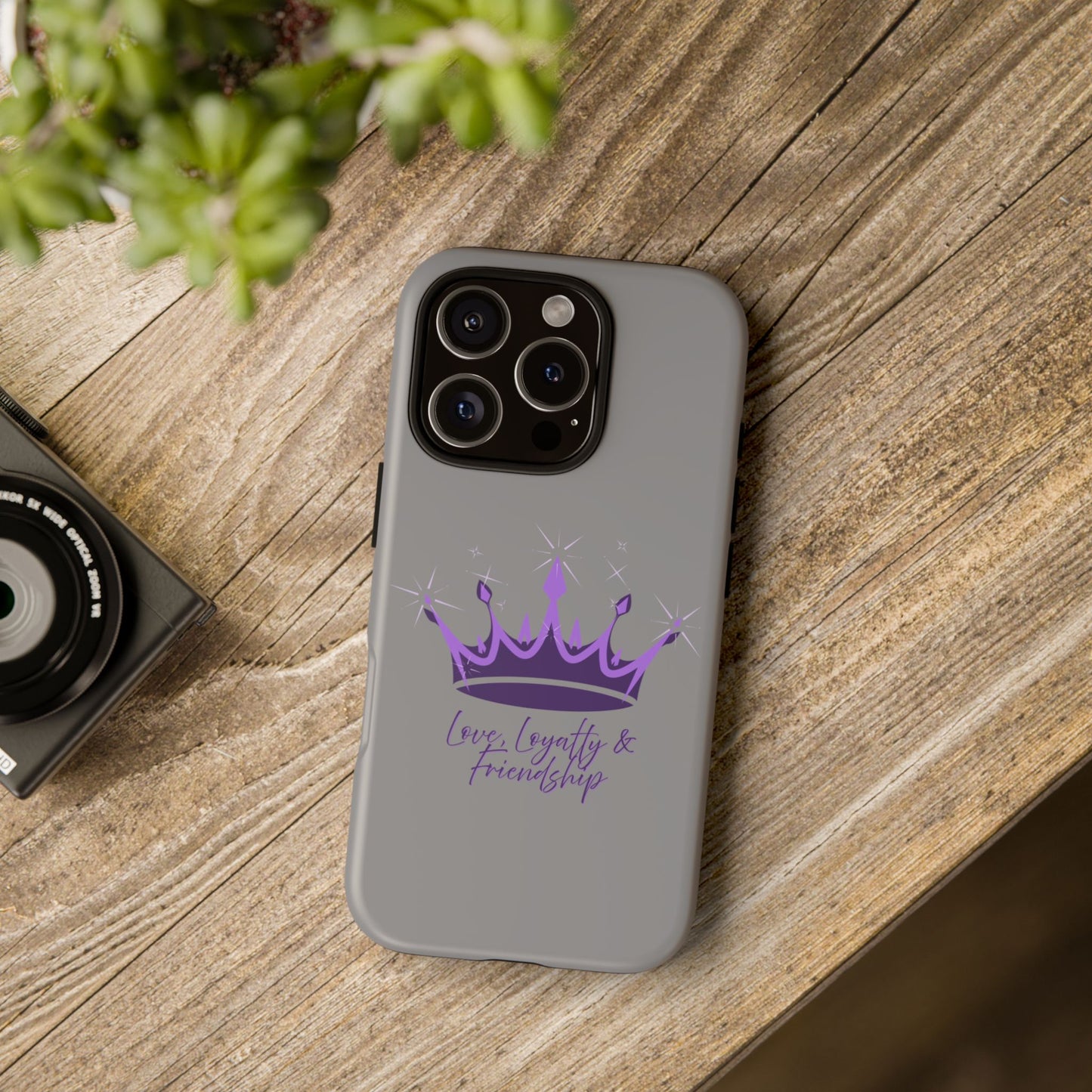 Phone Case, Amethyst on Dark Purple Crown - Love, Loyalty & Friendship