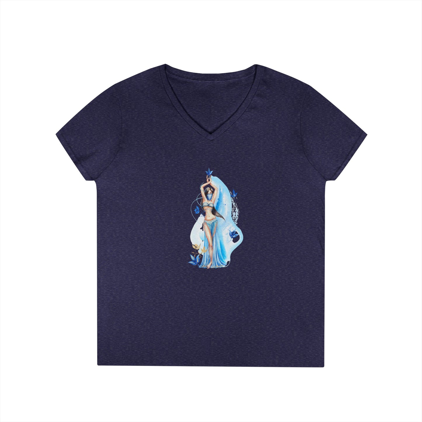 Elegant Dance Goddess V-Neck T-Shirt