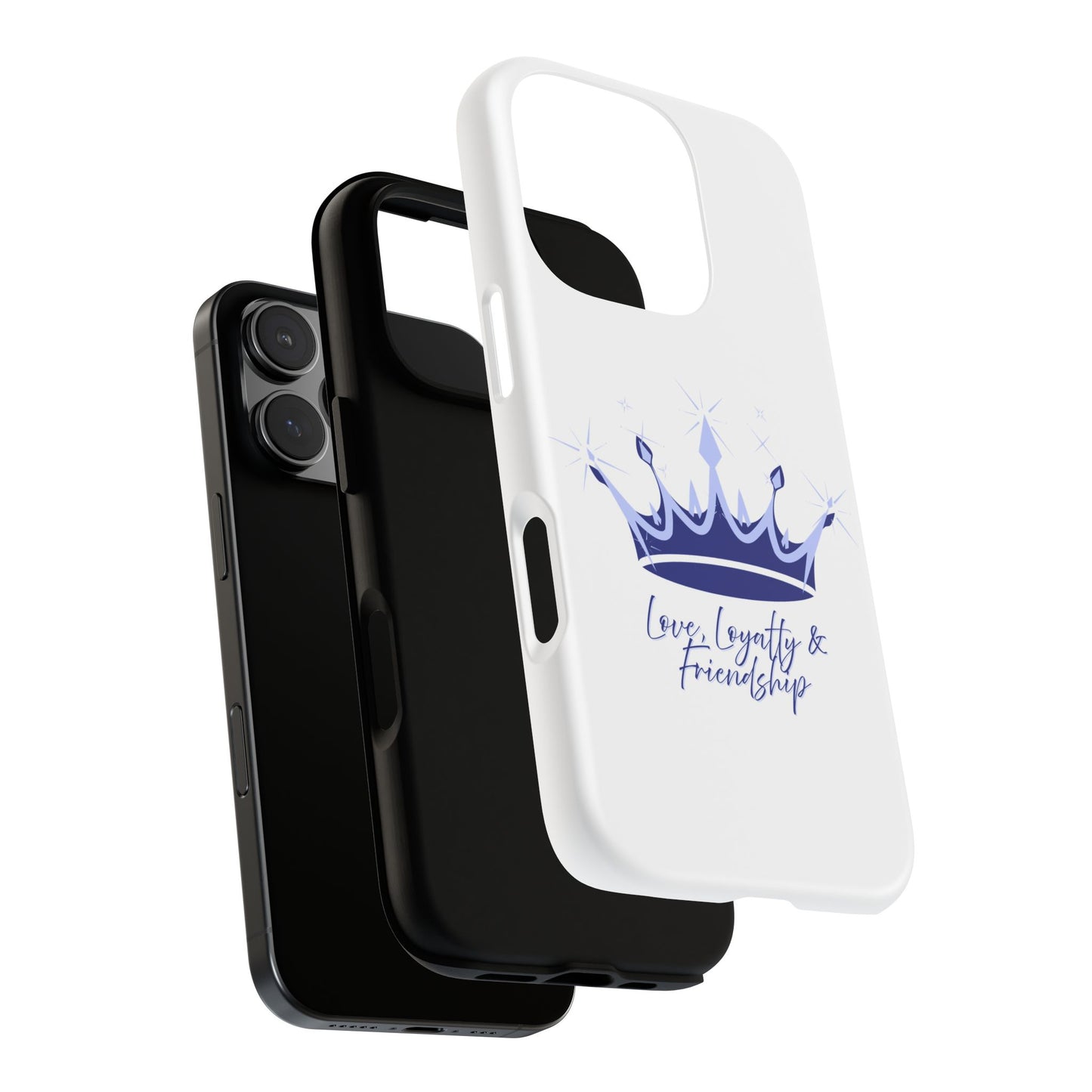 Phone Case, Navy & Silver Crown - Love, Loyalty & Friendship