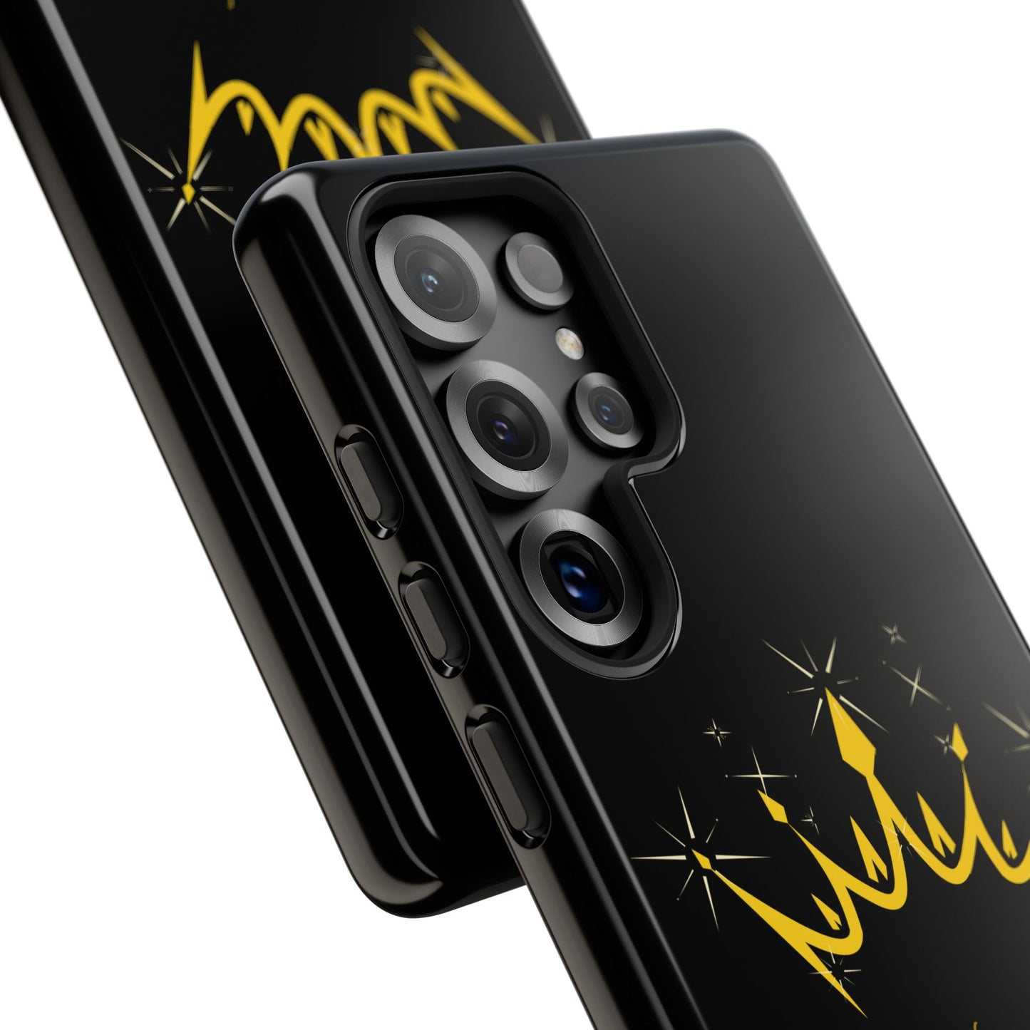 Phone Case, Black & Gold Crown - Love, Loyalty & Friendship