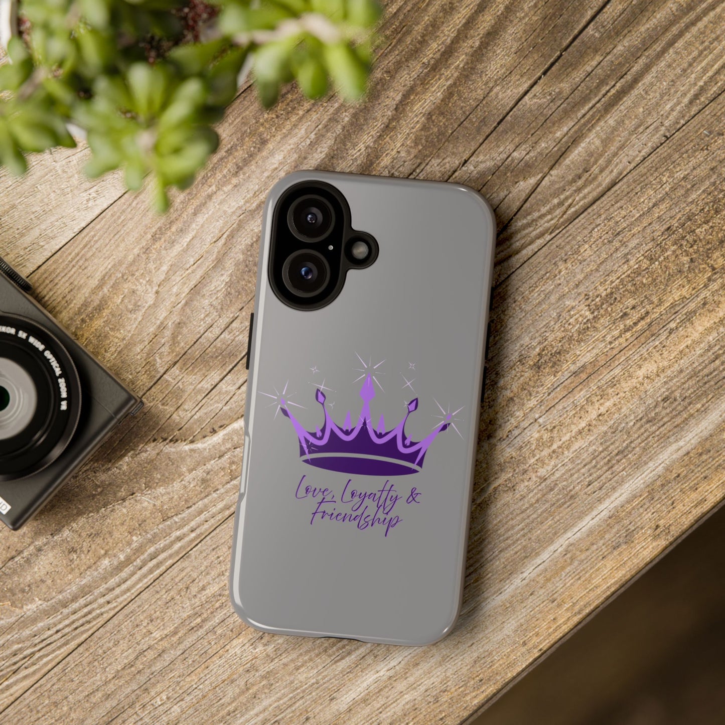 Phone Case, Amethyst on Dark Purple Crown - Love, Loyalty & Friendship