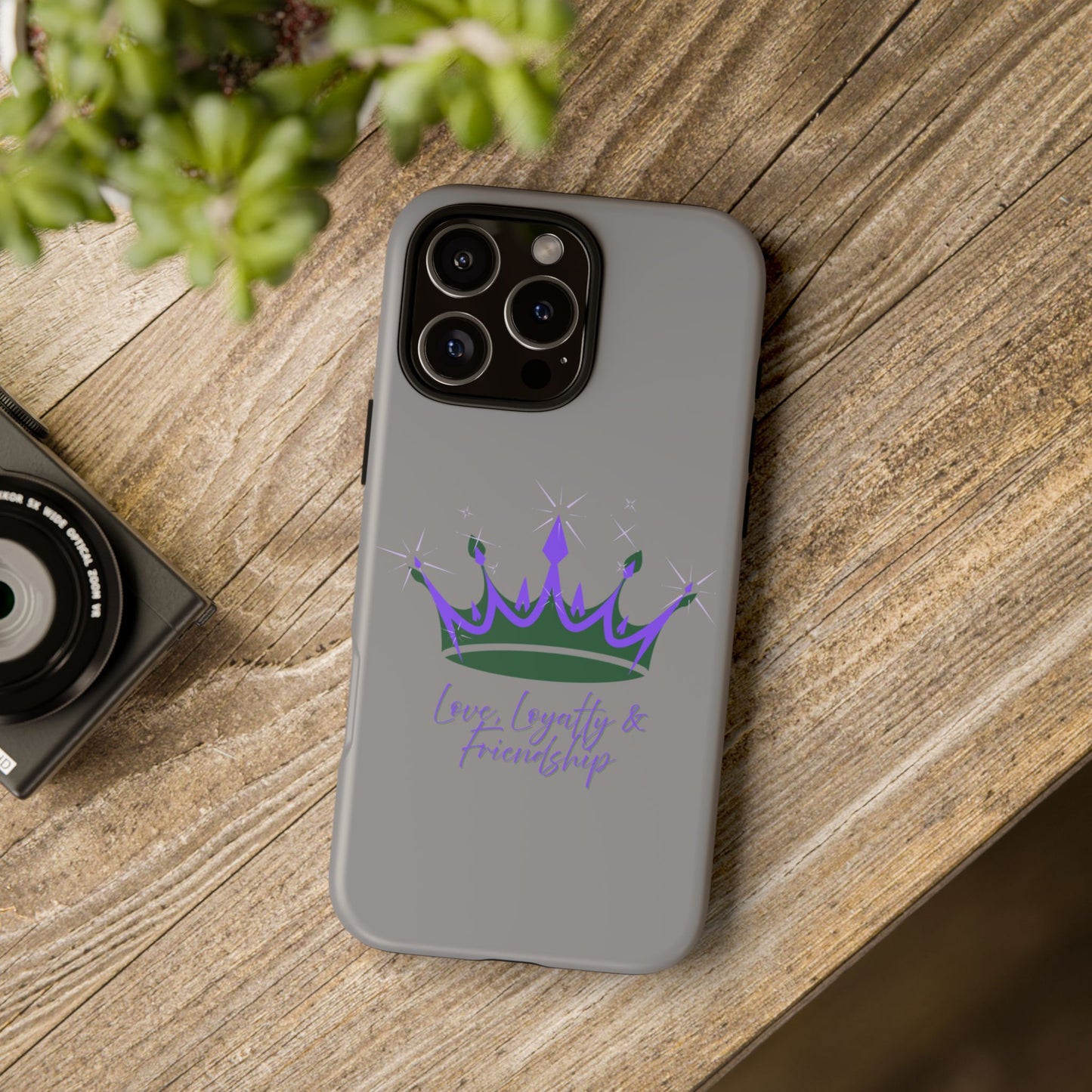 Phone Case, Purple & Green Crown - Love, Loyalty & Friendship