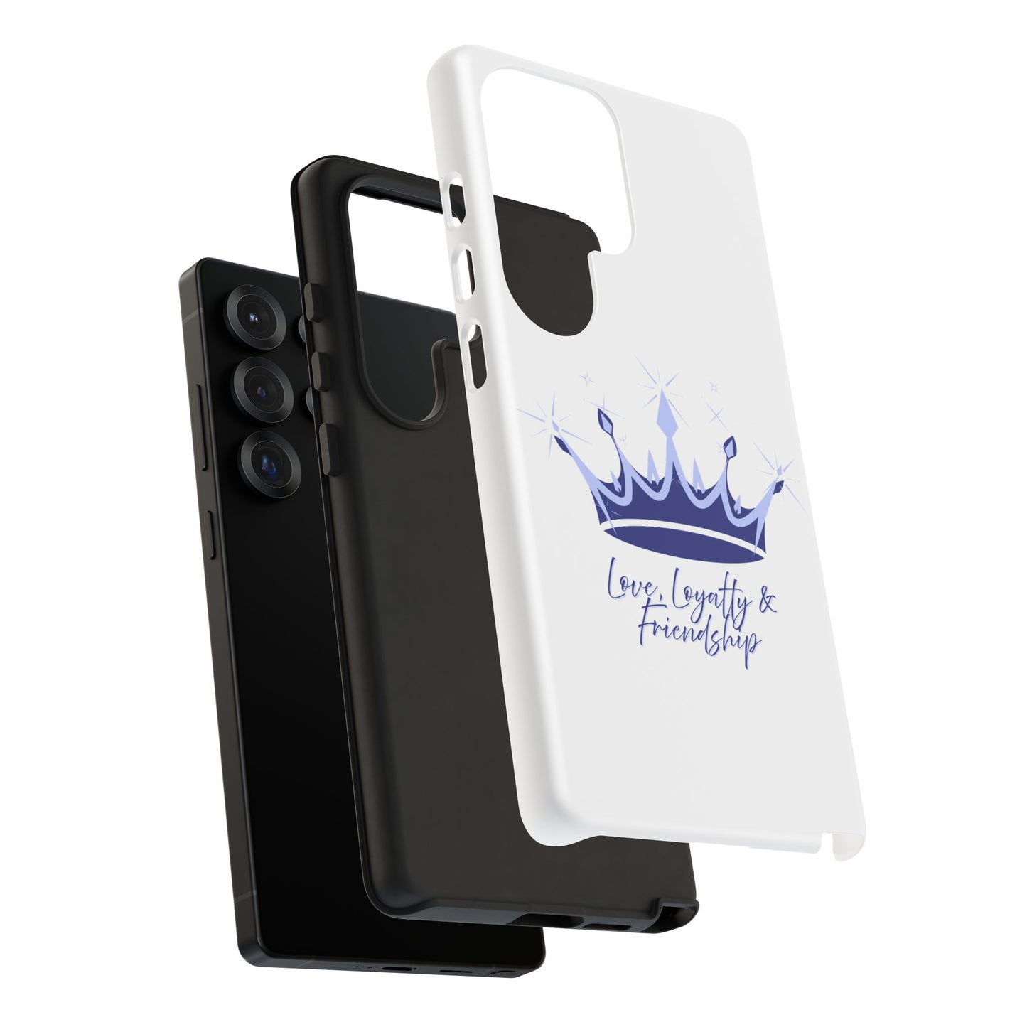 Phone Case, Navy & Silver Crown - Love, Loyalty & Friendship