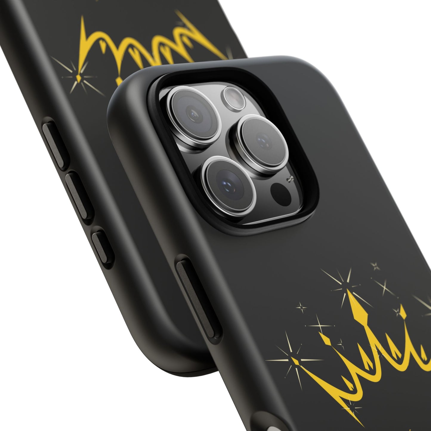 Phone Case, Black & Gold Crown - Love, Loyalty & Friendship