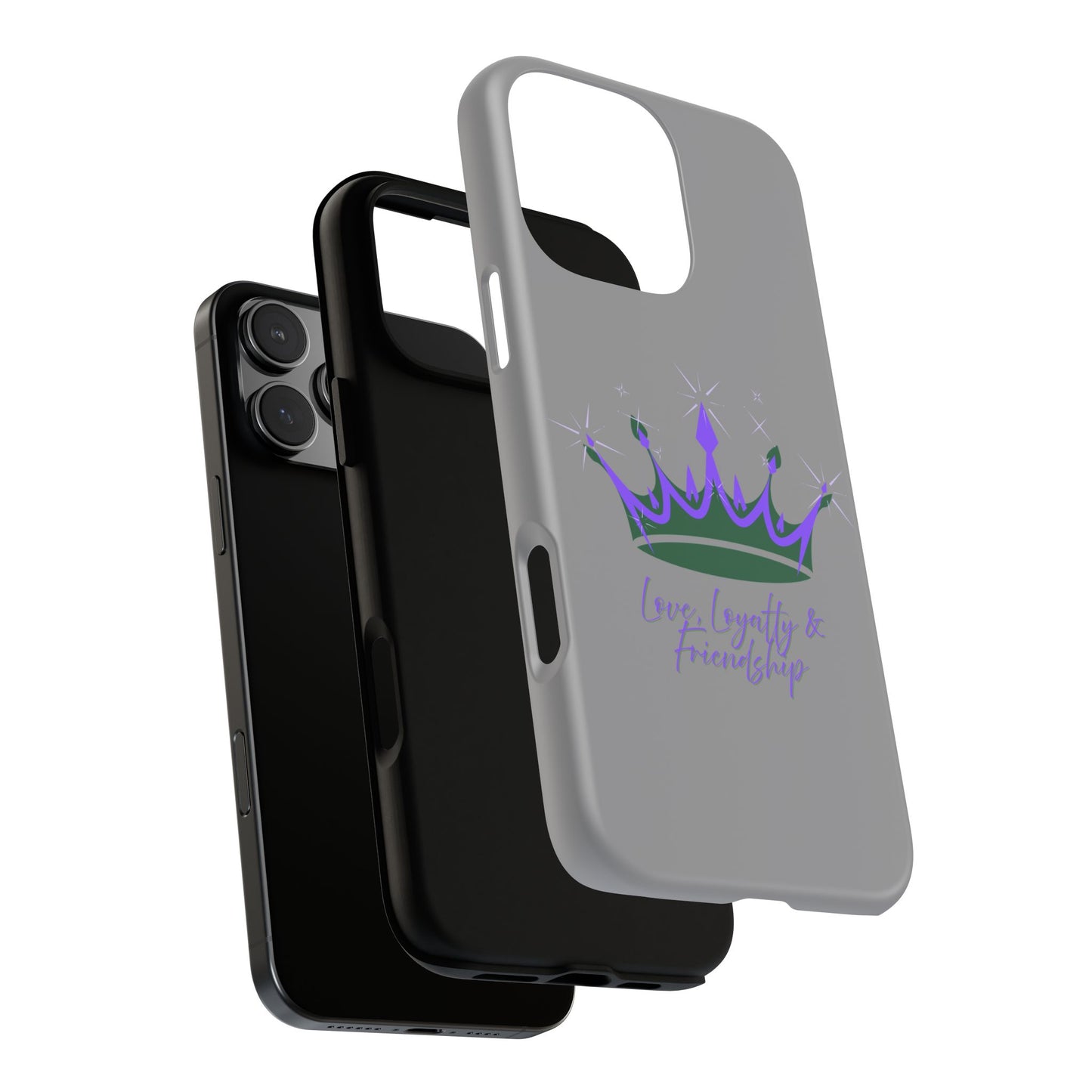 Phone Case, Purple & Green Crown - Love, Loyalty & Friendship