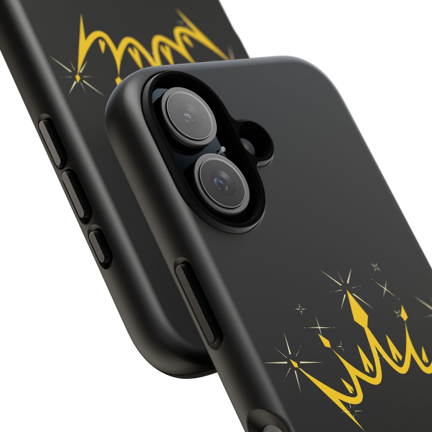 Phone Case, Black & Gold Crown - Love, Loyalty & Friendship