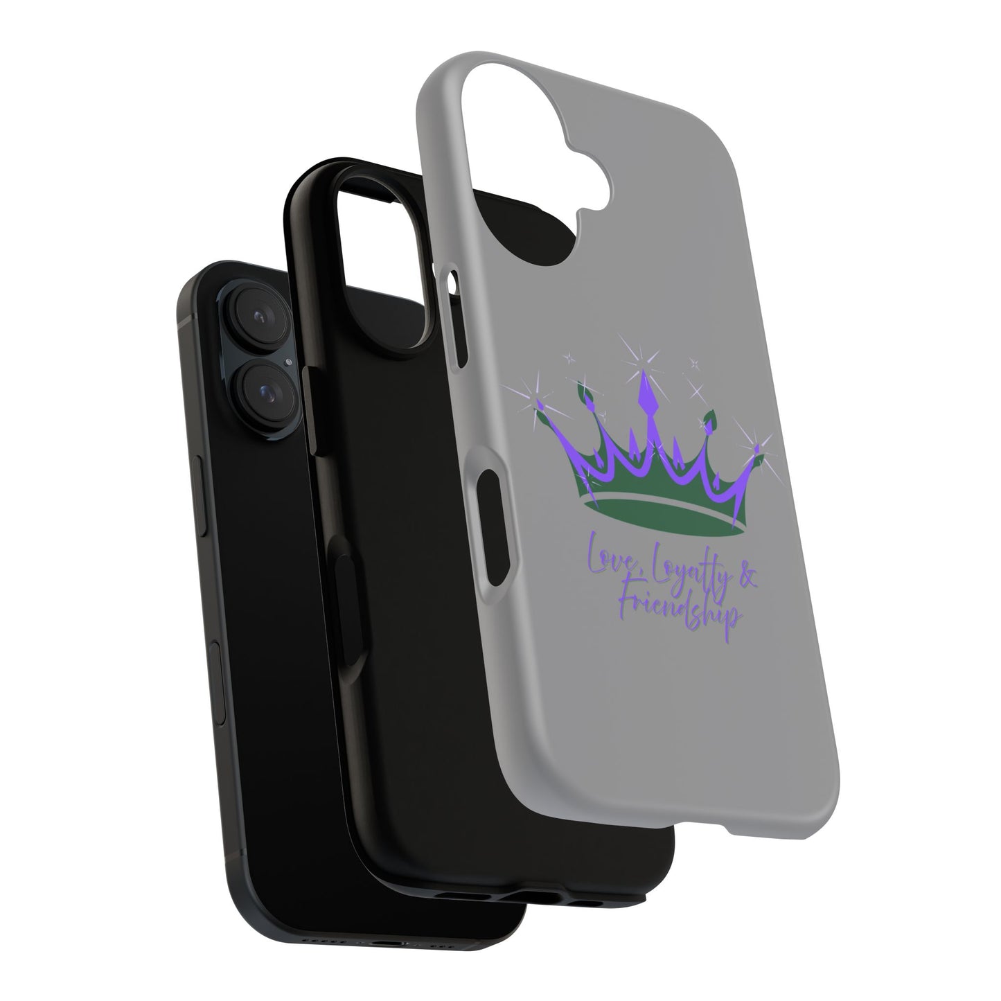 Phone Case, Purple & Green Crown - Love, Loyalty & Friendship