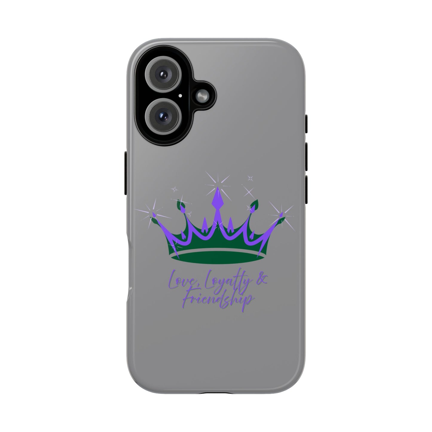 Phone Case, Purple & Green Crown - Love, Loyalty & Friendship