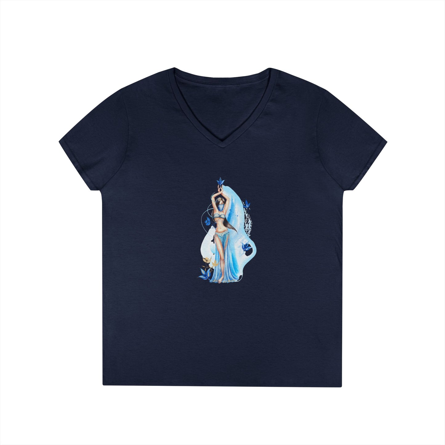 Elegant Dance Goddess V-Neck T-Shirt