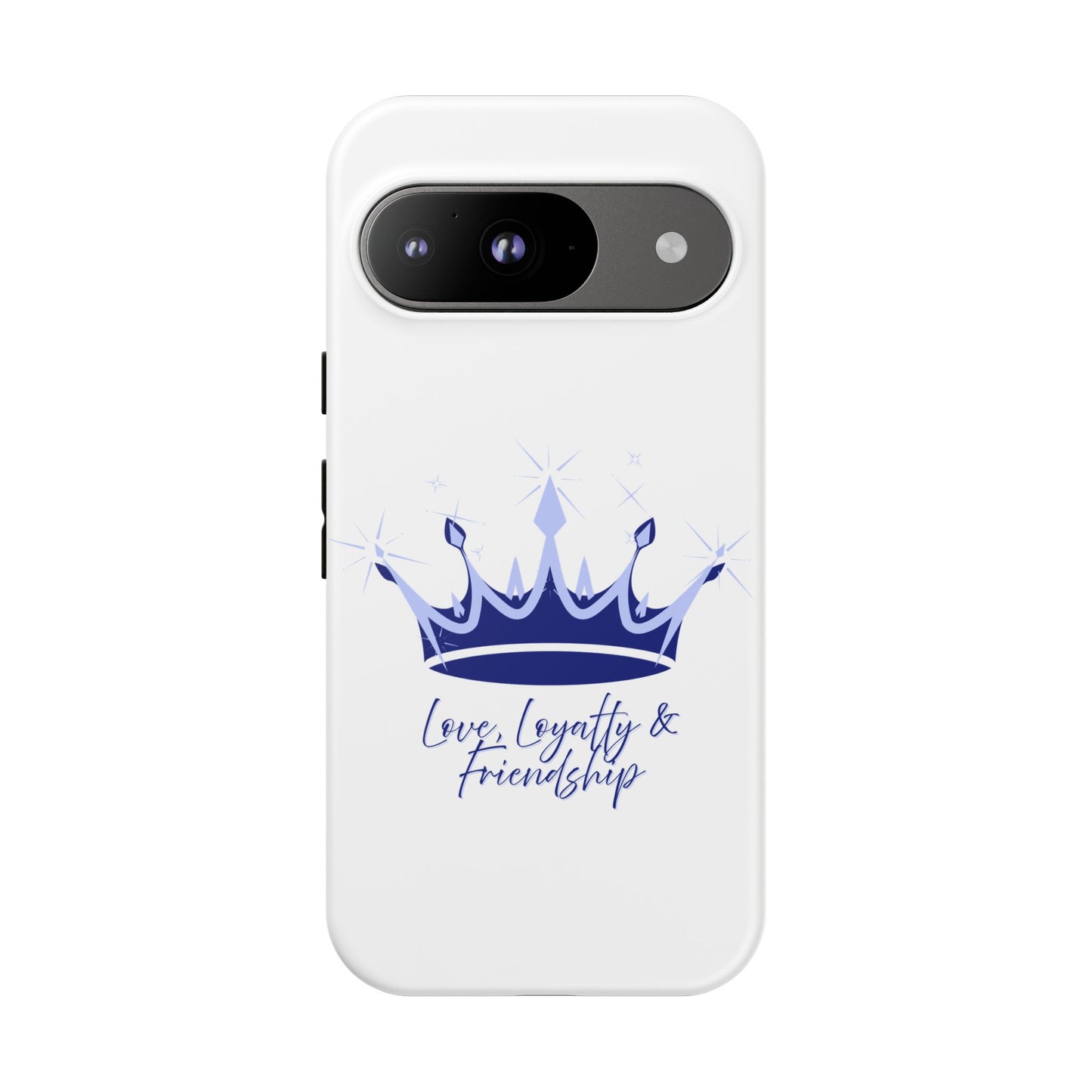 Phone Case, Navy & Silver Crown - Love, Loyalty & Friendship