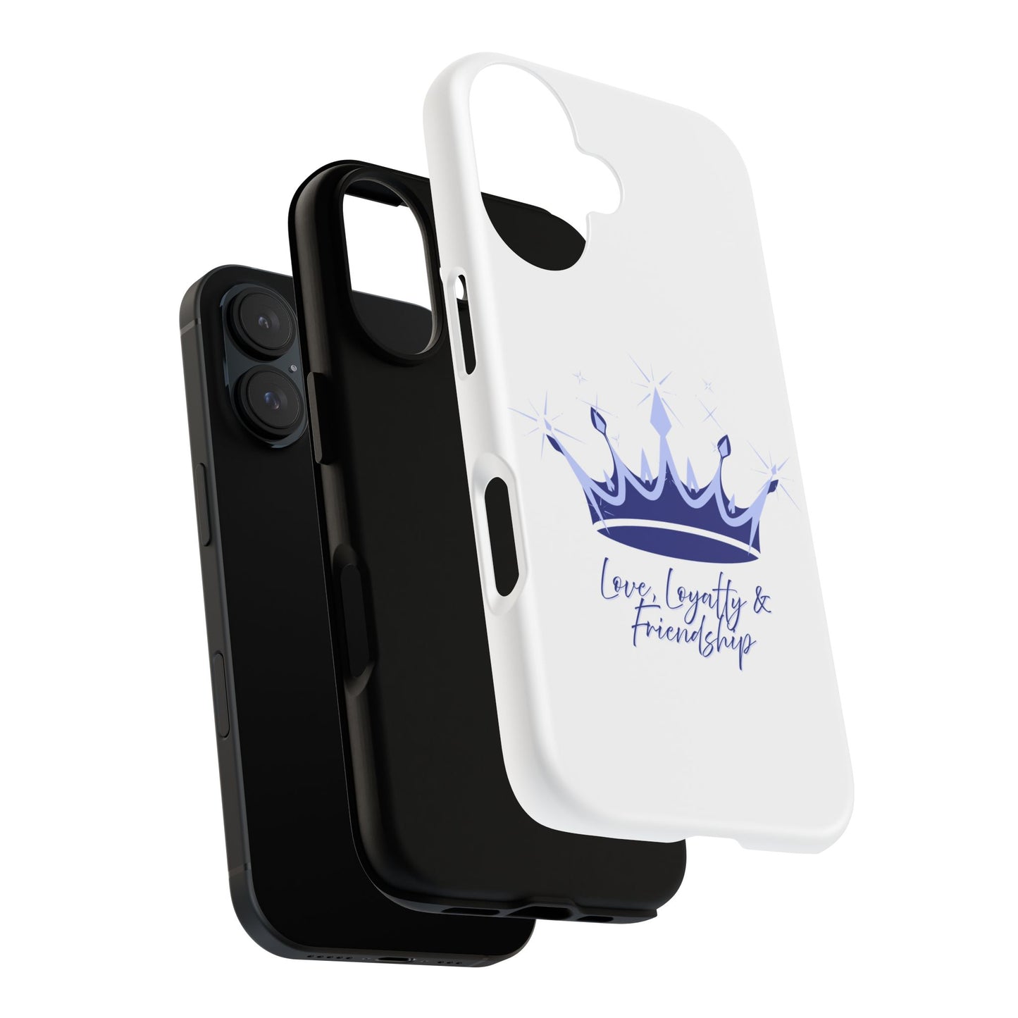 Phone Case, Navy & Silver Crown - Love, Loyalty & Friendship