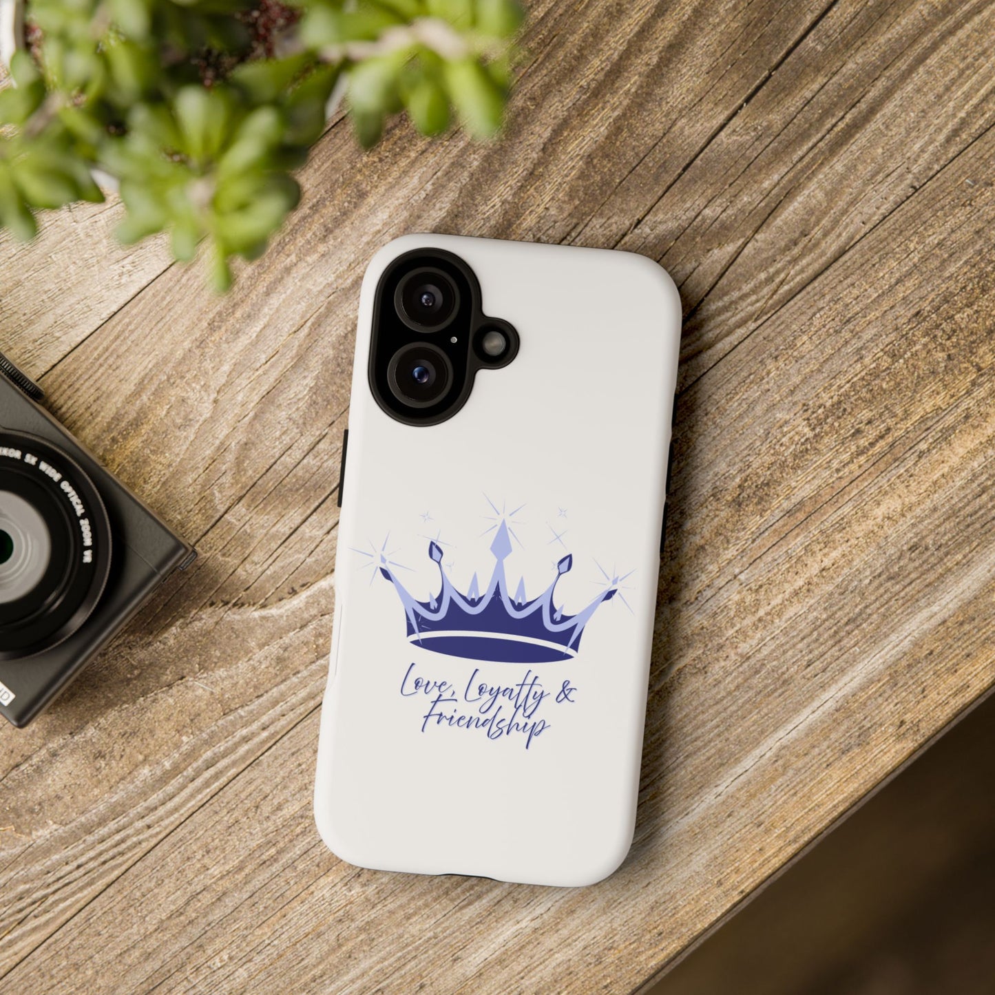 Phone Case, Navy & Silver Crown - Love, Loyalty & Friendship