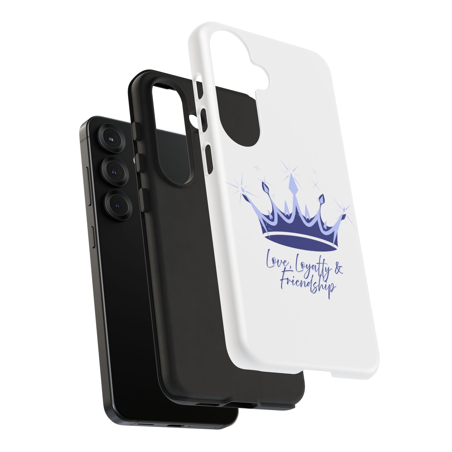 Phone Case, Navy & Silver Crown - Love, Loyalty & Friendship