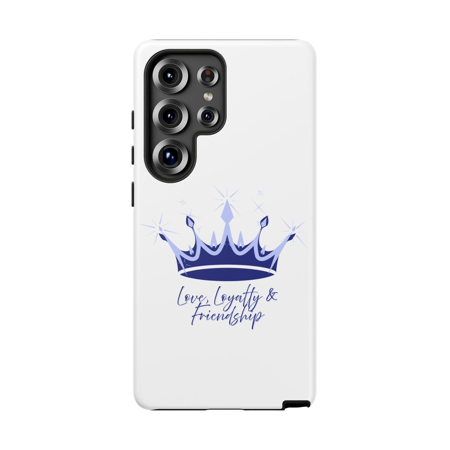 Phone Case, Navy & Silver Crown - Love, Loyalty & Friendship