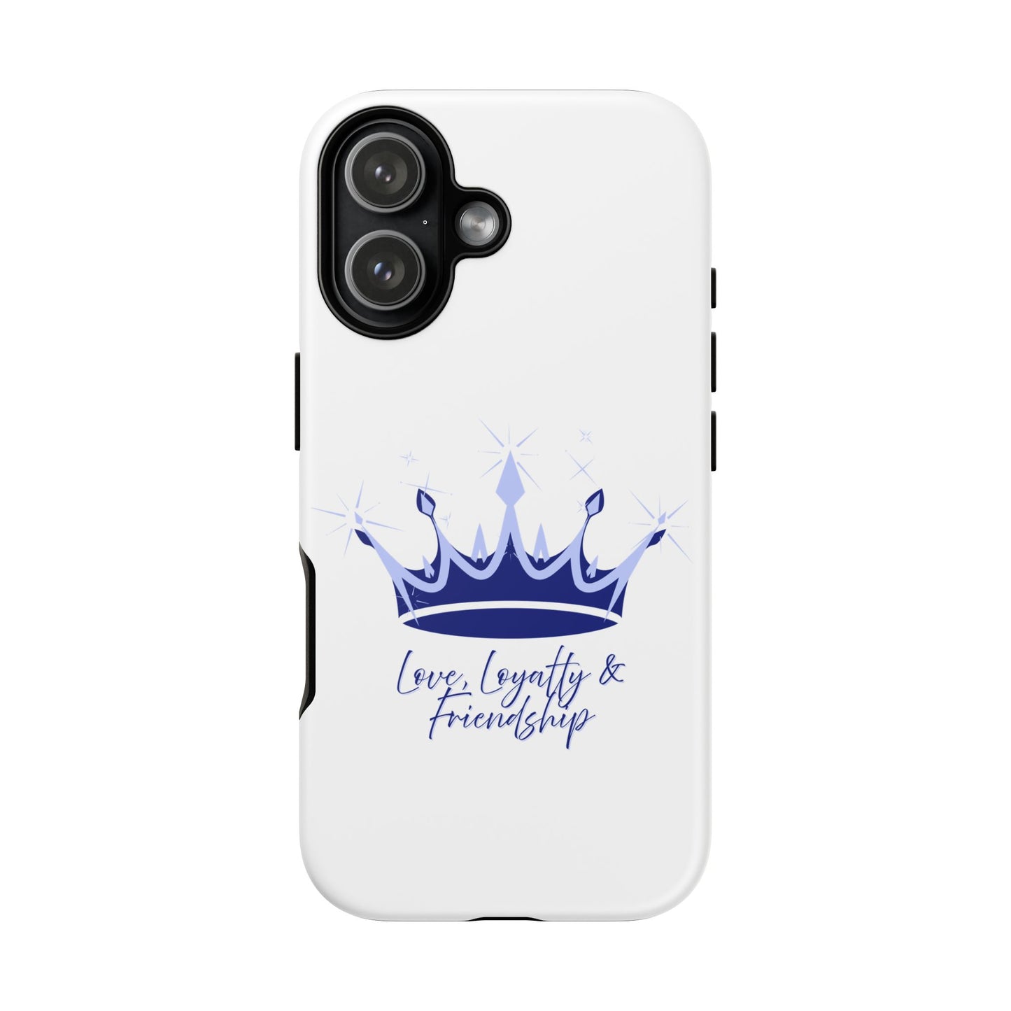 Phone Case, Navy & Silver Crown - Love, Loyalty & Friendship