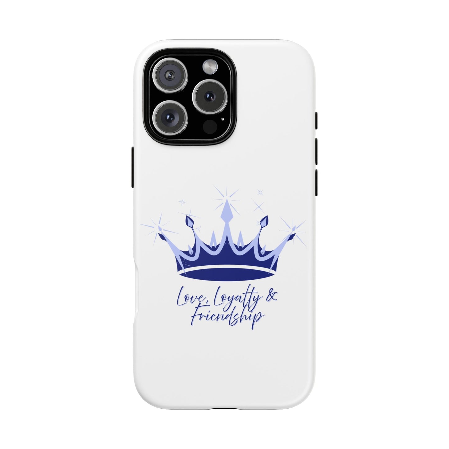 Phone Case, Navy & Silver Crown - Love, Loyalty & Friendship