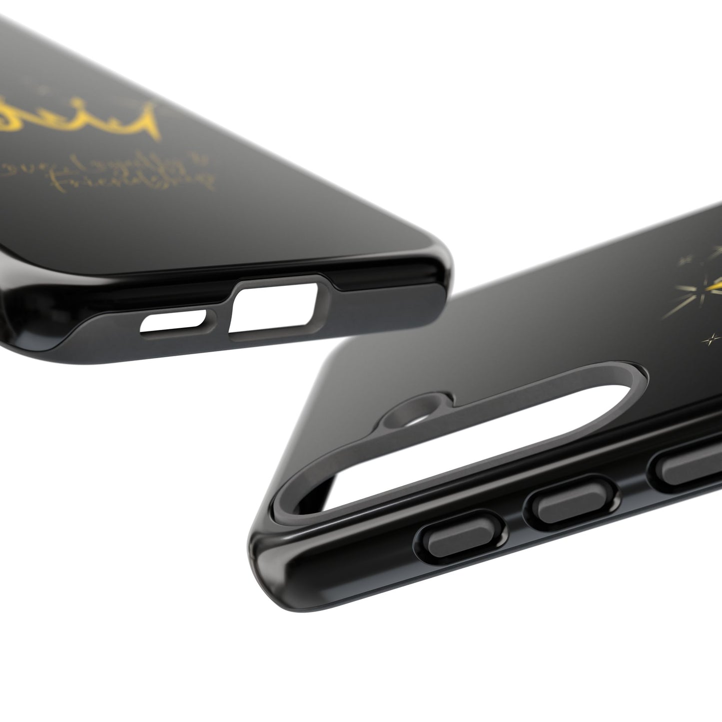 Phone Case, Black & Gold Crown - Love, Loyalty & Friendship