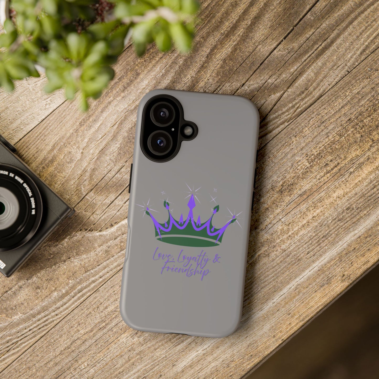 Phone Case, Purple & Green Crown - Love, Loyalty & Friendship