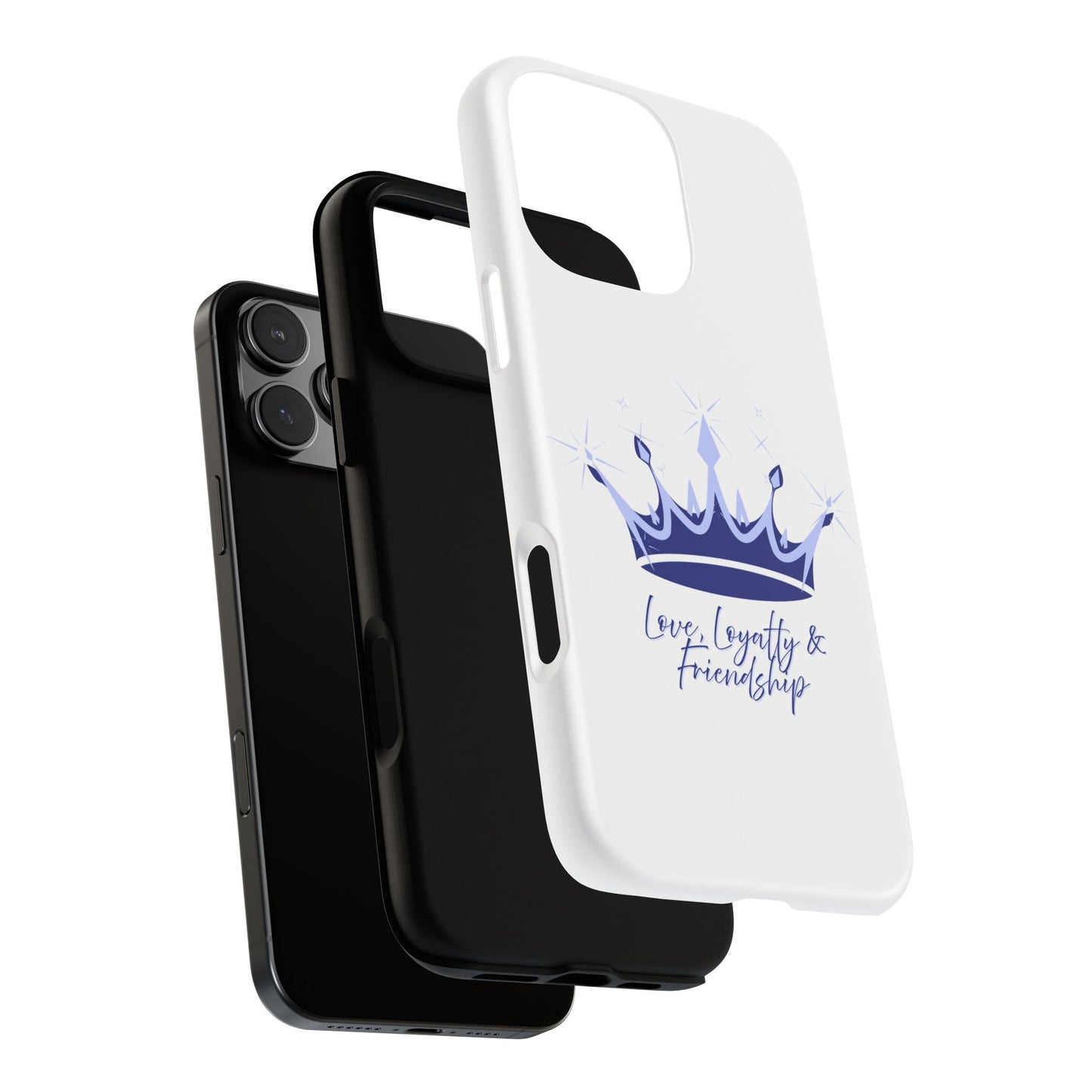 Phone Case, Navy & Silver Crown - Love, Loyalty & Friendship