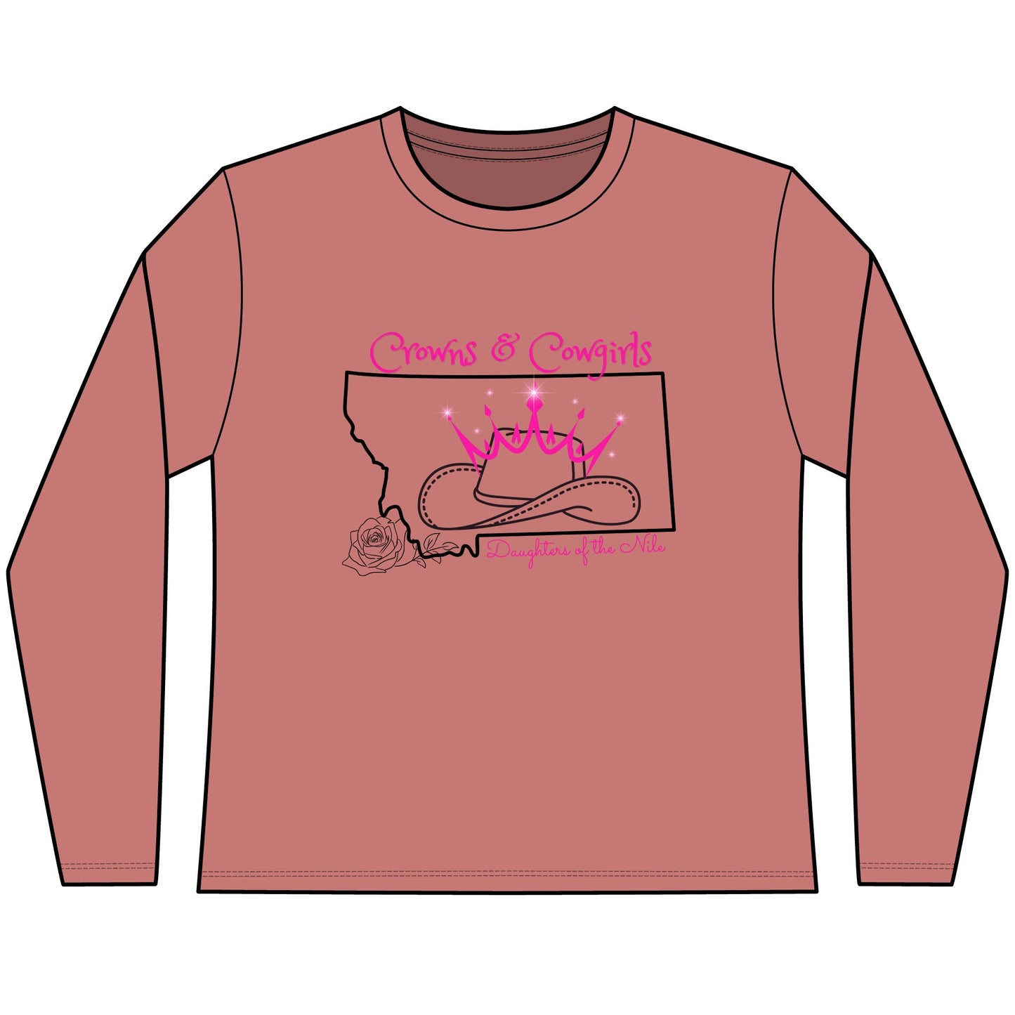 Cowgirls & Crowns - Women's Long Sleeve T-Shirt