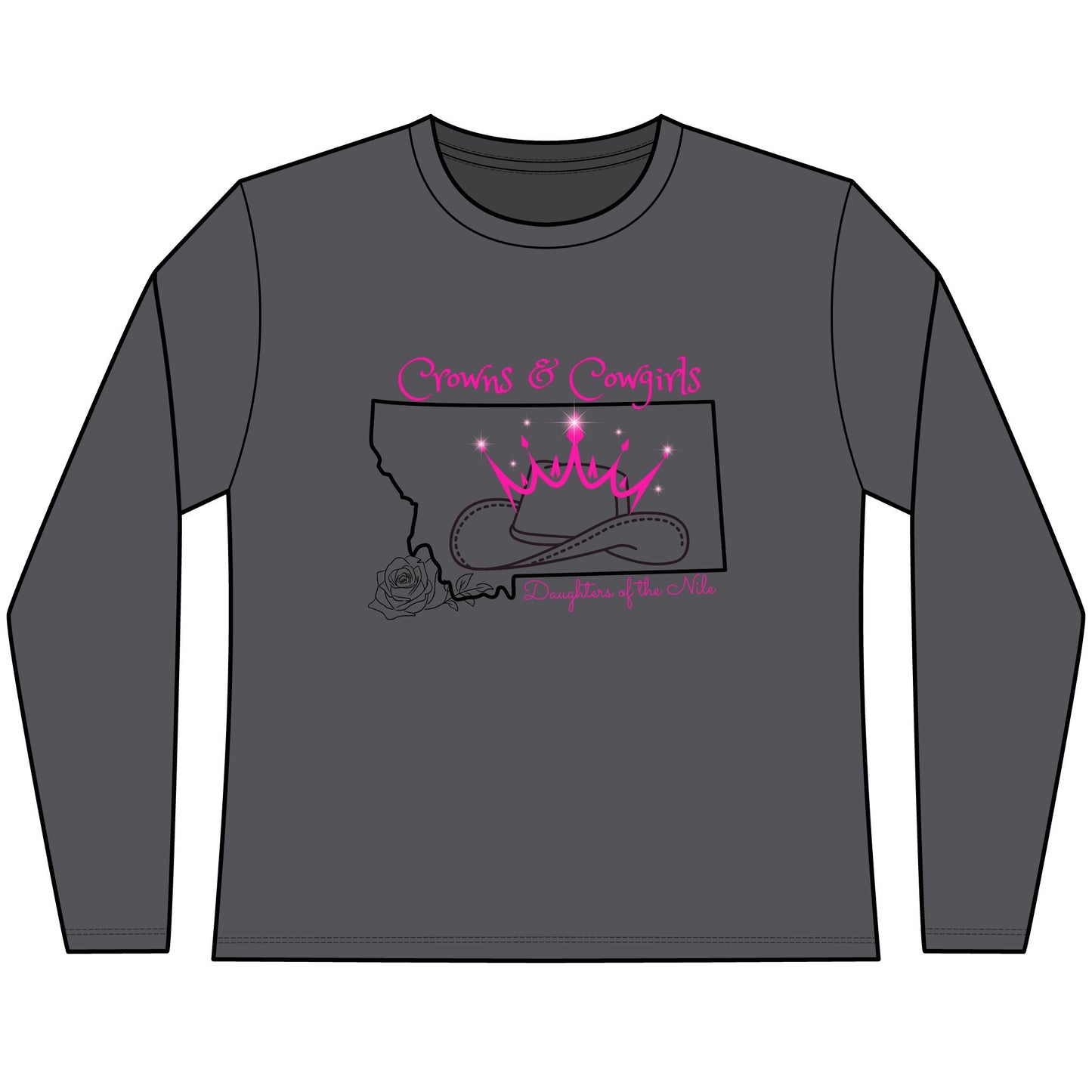 Cowgirls & Crowns - Women's Long Sleeve T-Shirt