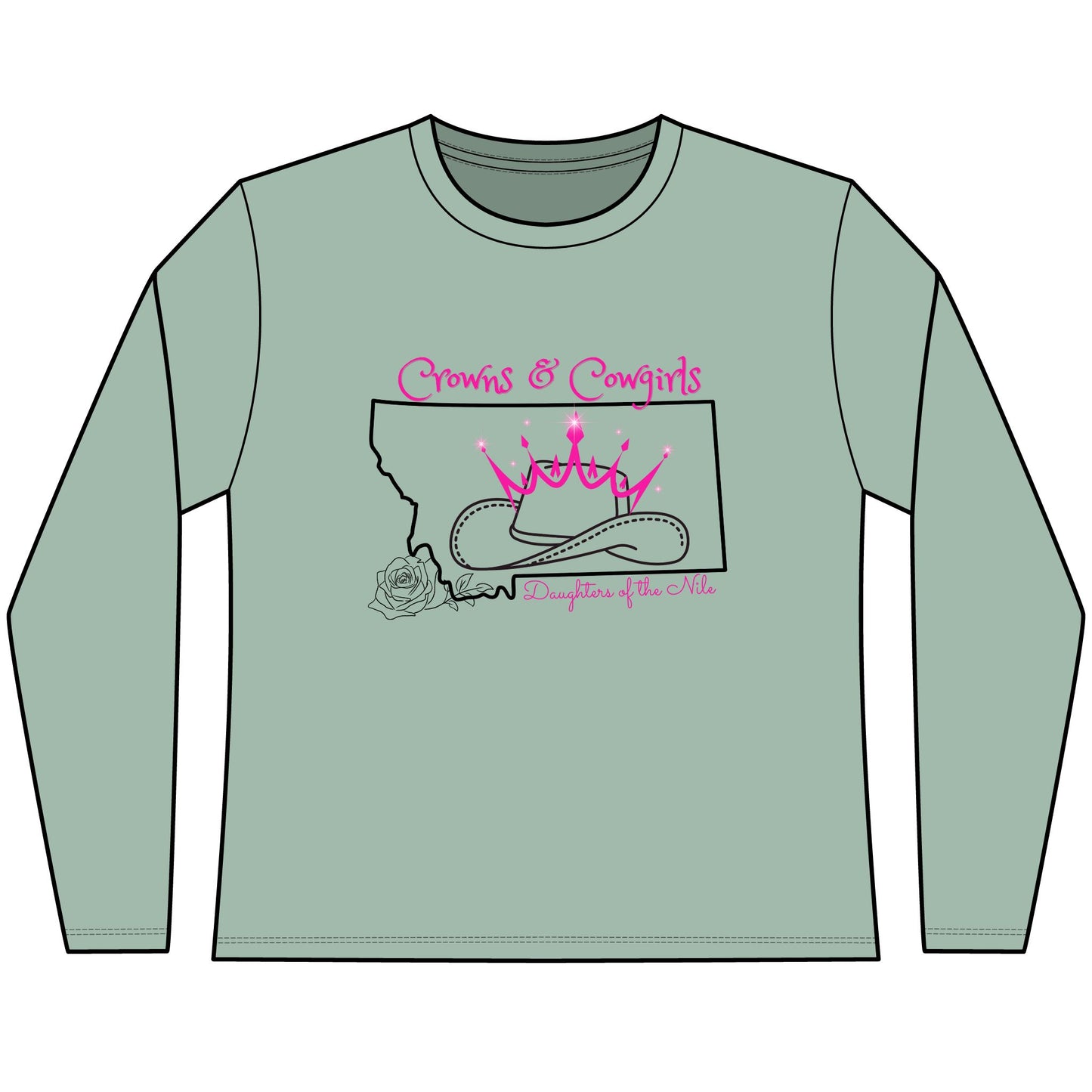 Cowgirls & Crowns - Women's Long Sleeve T-Shirt