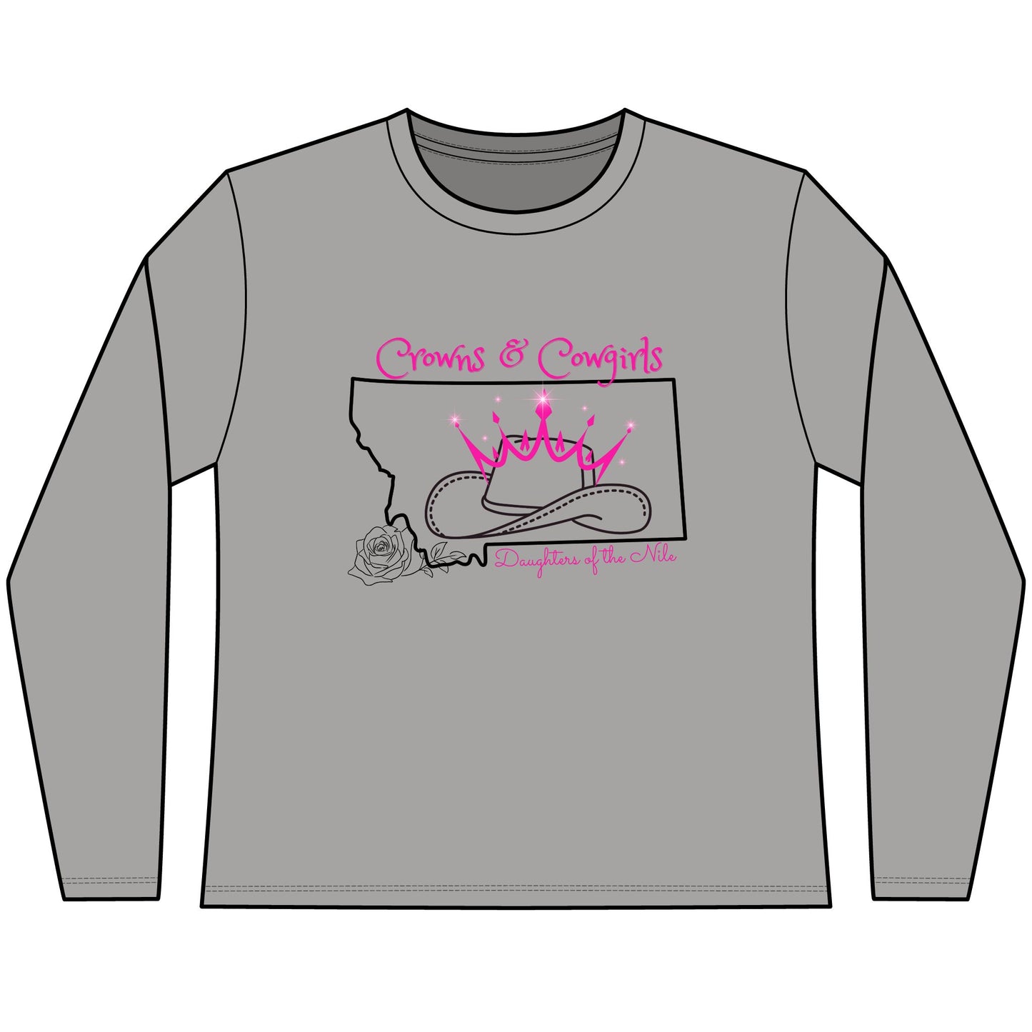 Cowgirls & Crowns - Women's Long Sleeve T-Shirt