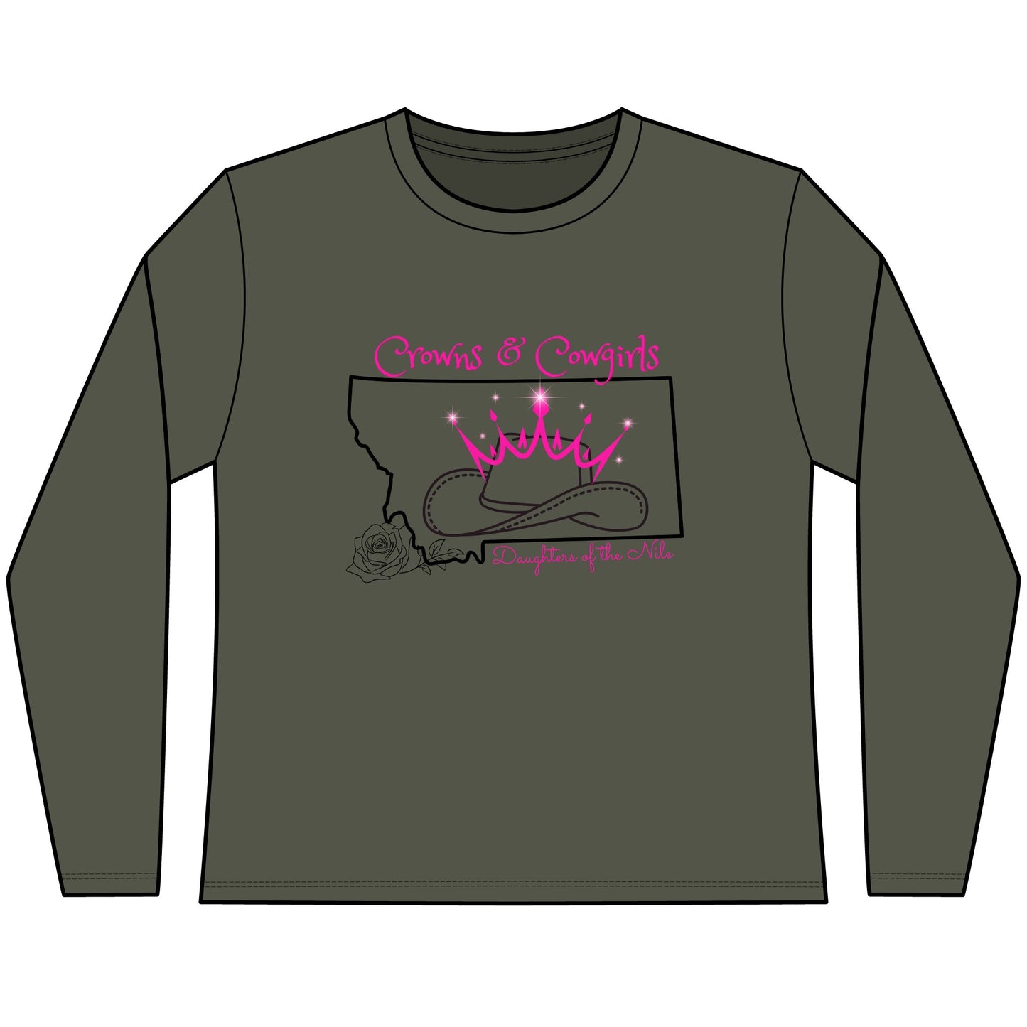 Cowgirls & Crowns - Women's Long Sleeve T-Shirt