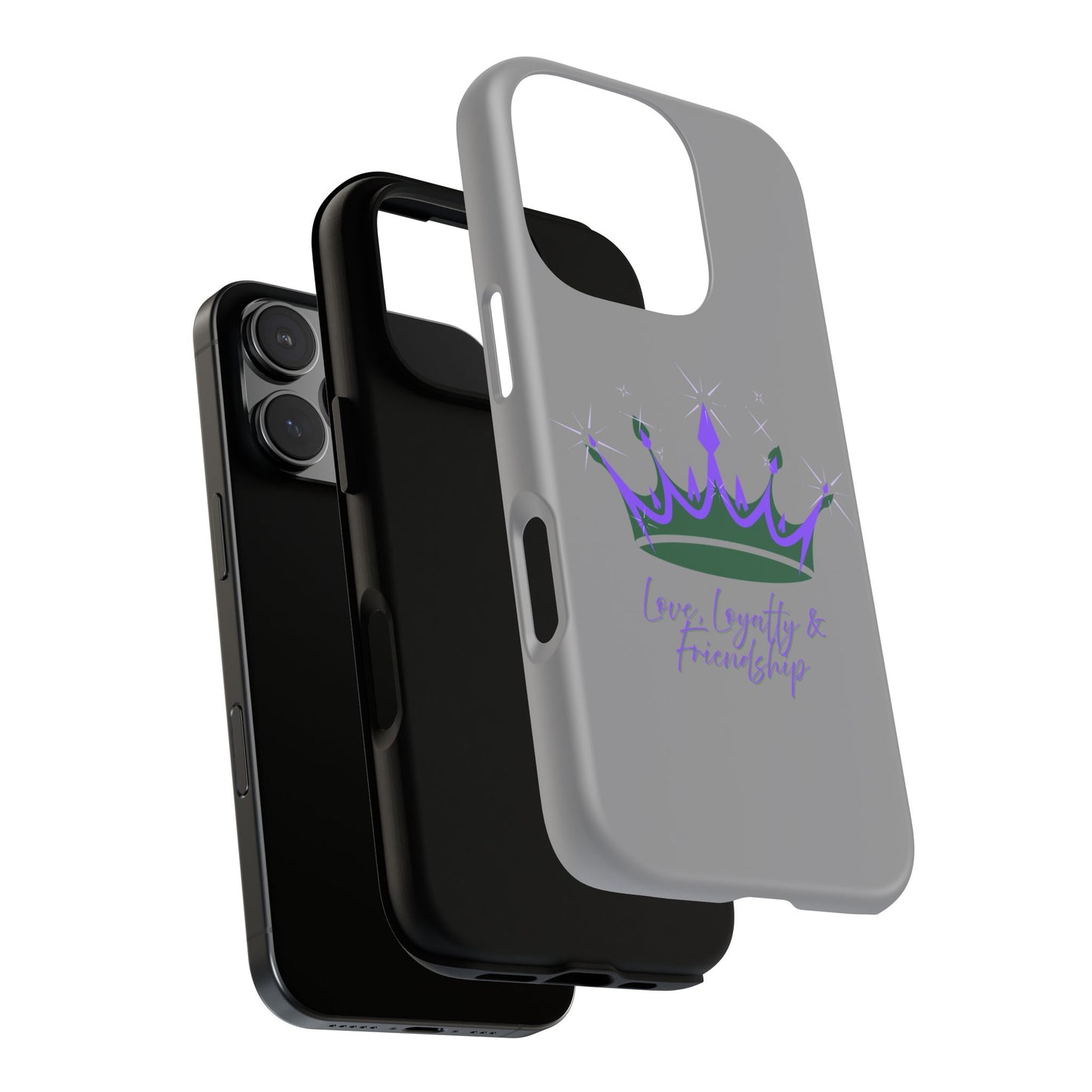 Phone Case, Purple & Green Crown - Love, Loyalty & Friendship