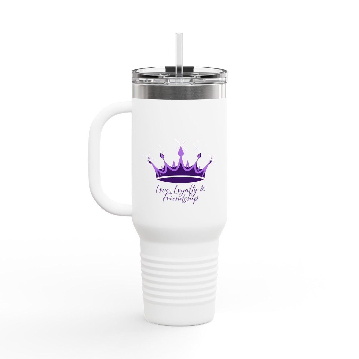 Queen Crown Purple & Lavender - 40oz Insulated Travel Mug