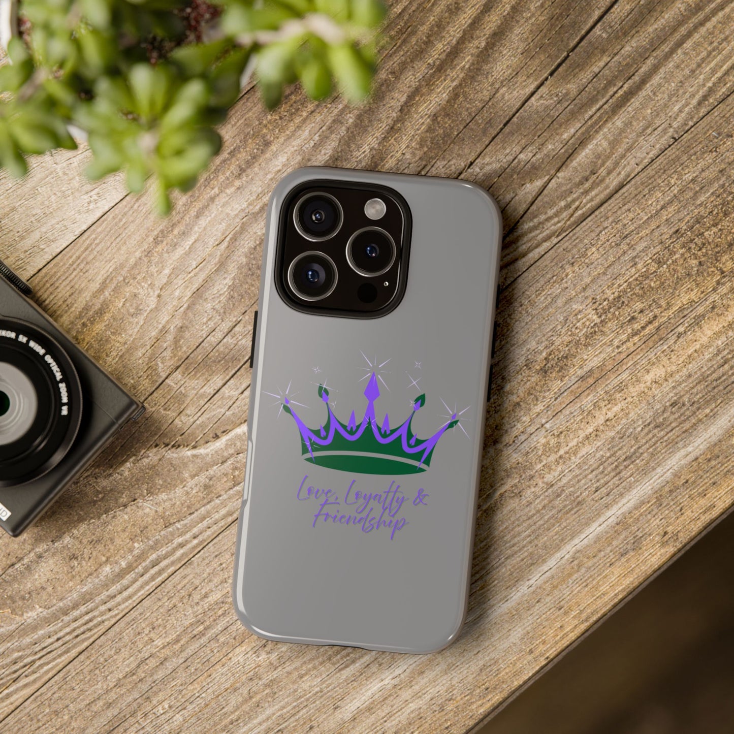 Phone Case, Purple & Green Crown - Love, Loyalty & Friendship