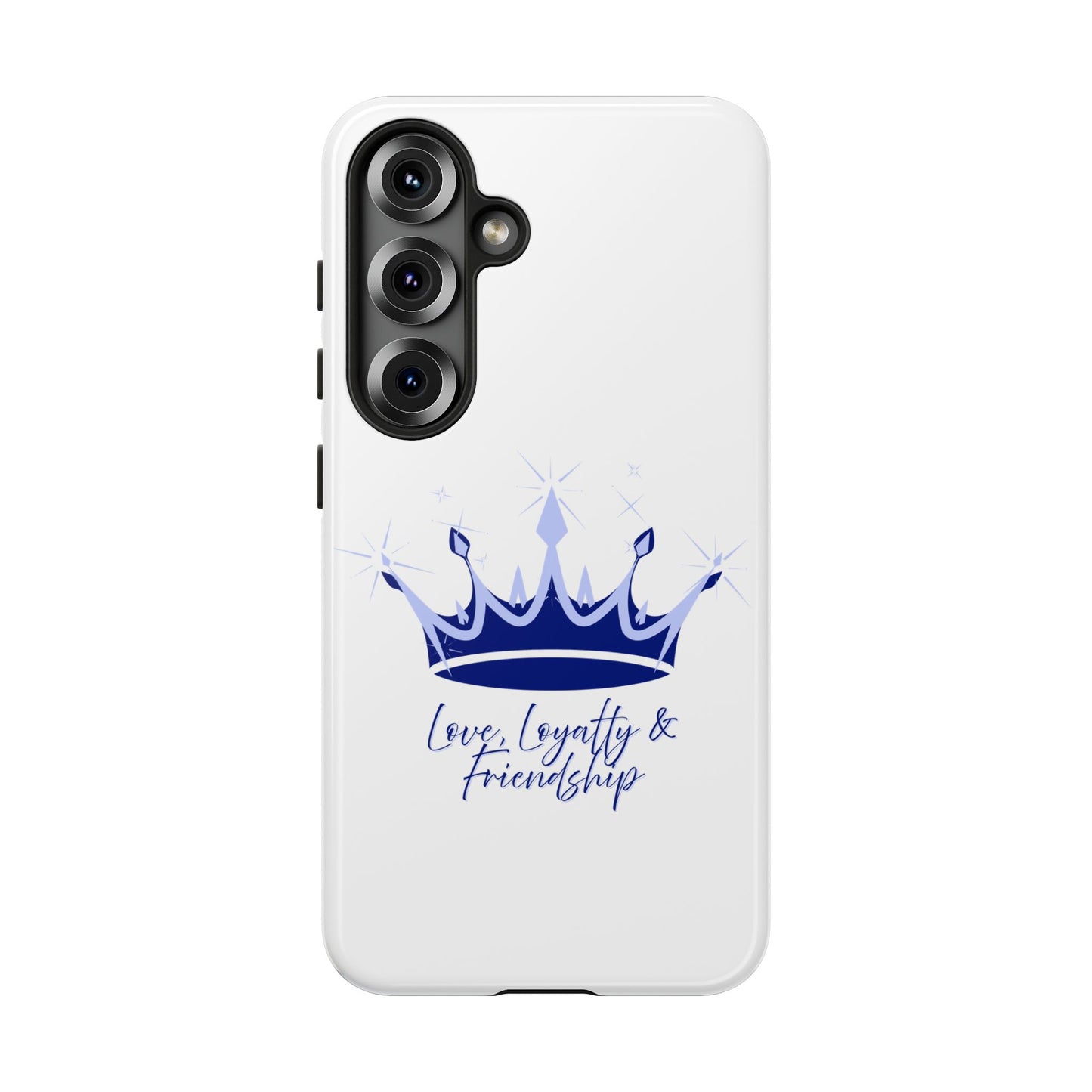 Phone Case, Navy & Silver Crown - Love, Loyalty & Friendship