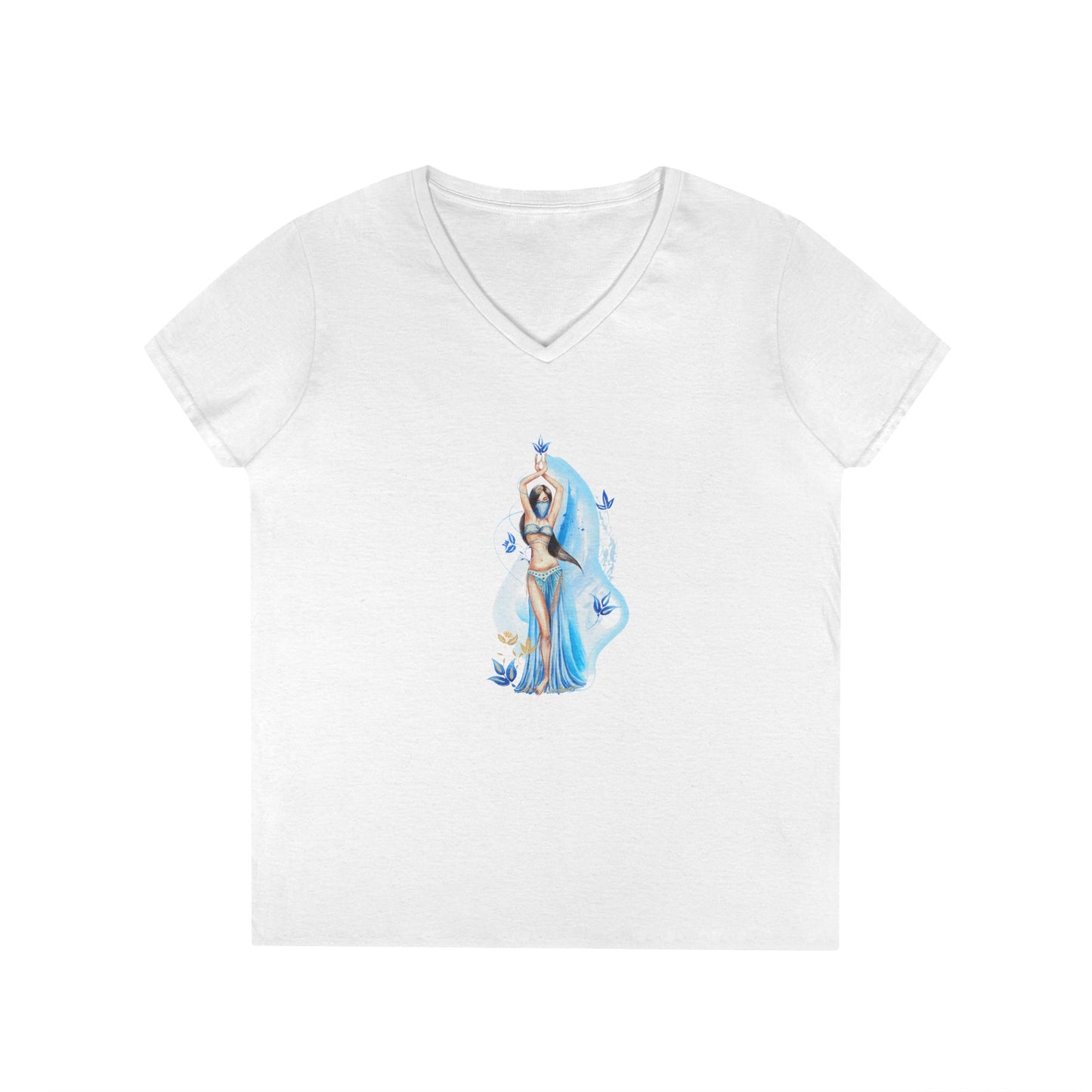 Elegant Dance Goddess V-Neck T-Shirt