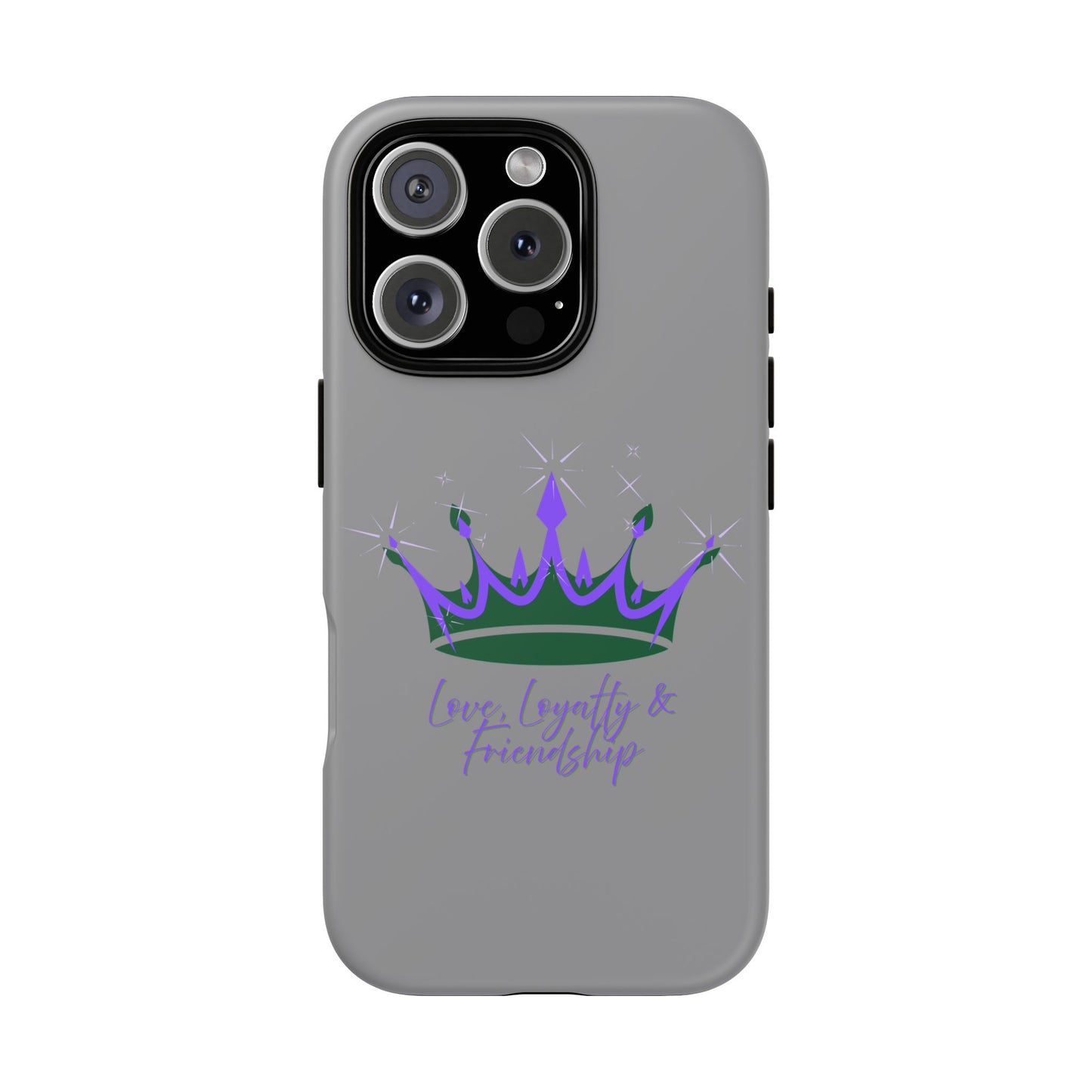 Phone Case, Purple & Green Crown - Love, Loyalty & Friendship