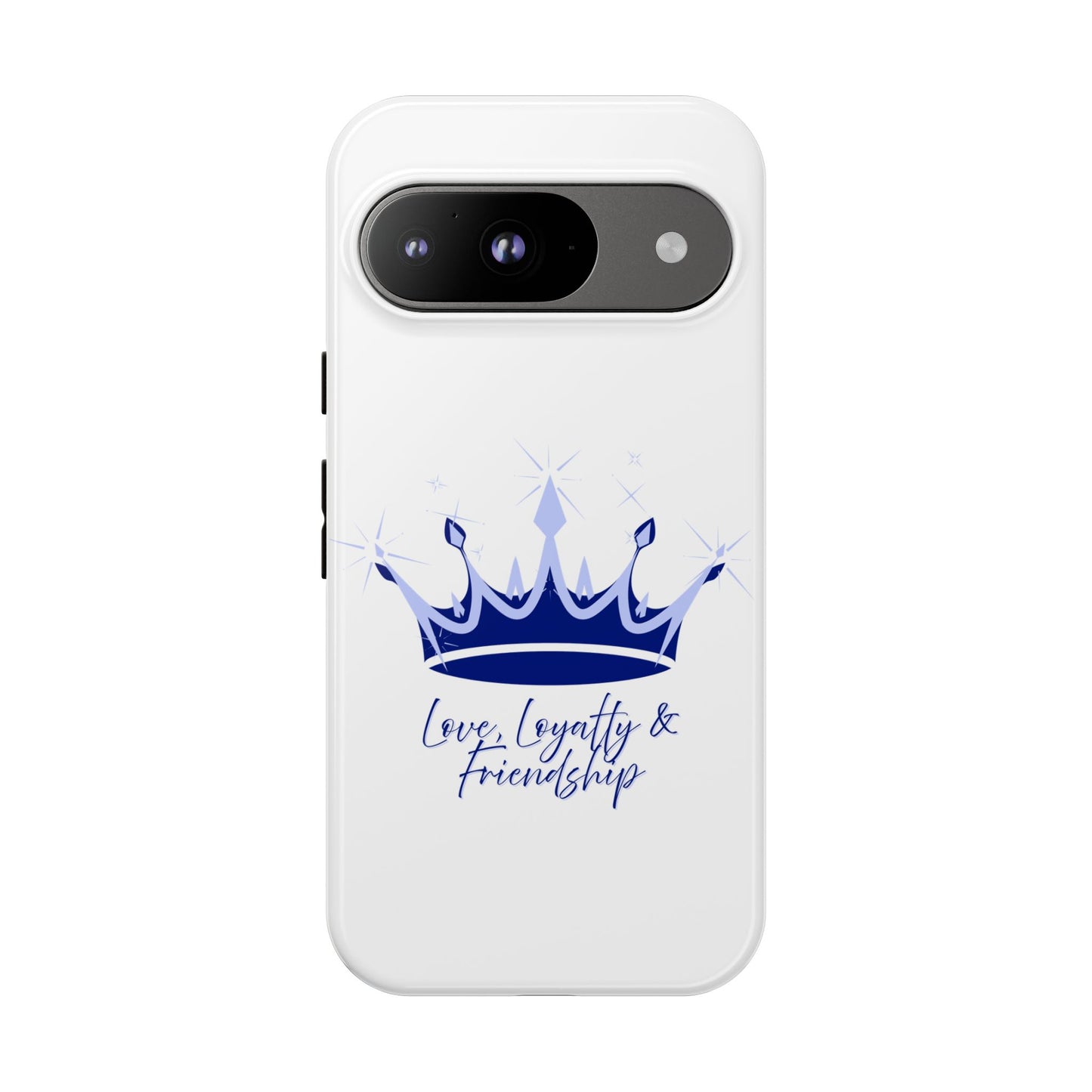 Phone Case, Navy & Silver Crown - Love, Loyalty & Friendship