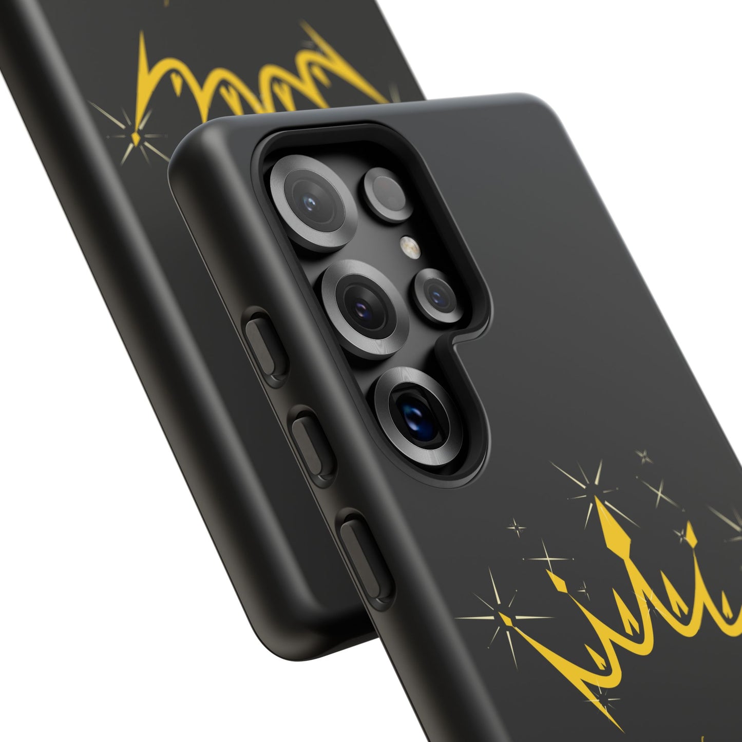 Phone Case, Black & Gold Crown - Love, Loyalty & Friendship