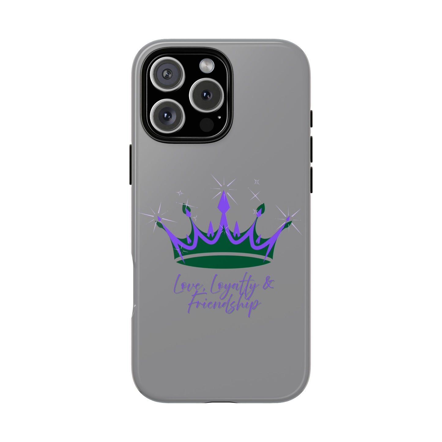 Phone Case, Purple & Green Crown - Love, Loyalty & Friendship
