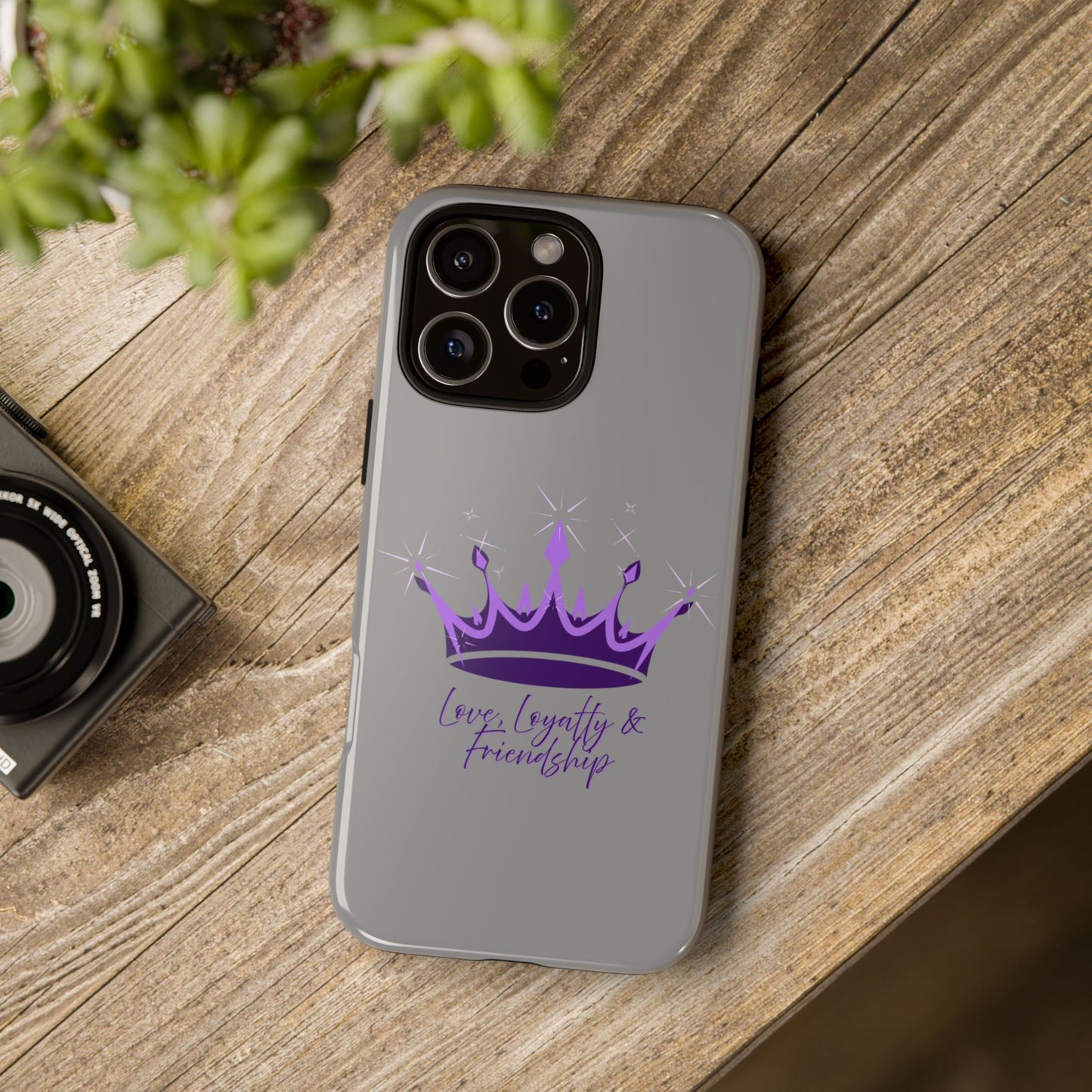 Phone Case, Amethyst on Dark Purple Crown - Love, Loyalty & Friendship