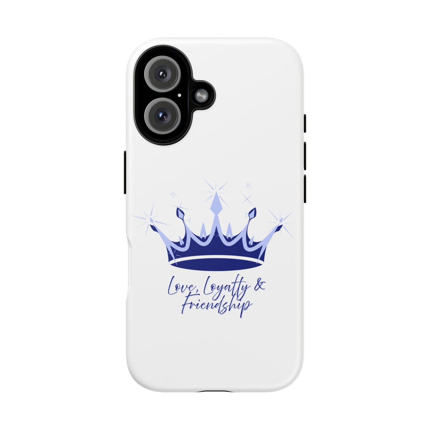 Phone Case, Navy & Silver Crown - Love, Loyalty & Friendship