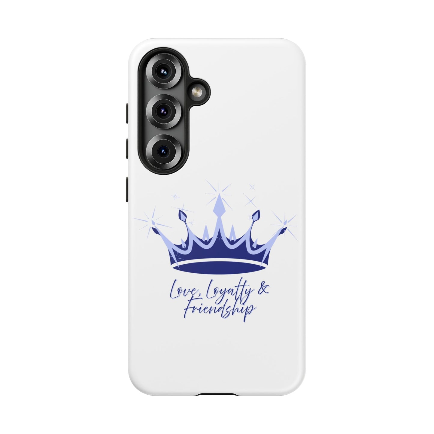 Phone Case, Navy & Silver Crown - Love, Loyalty & Friendship