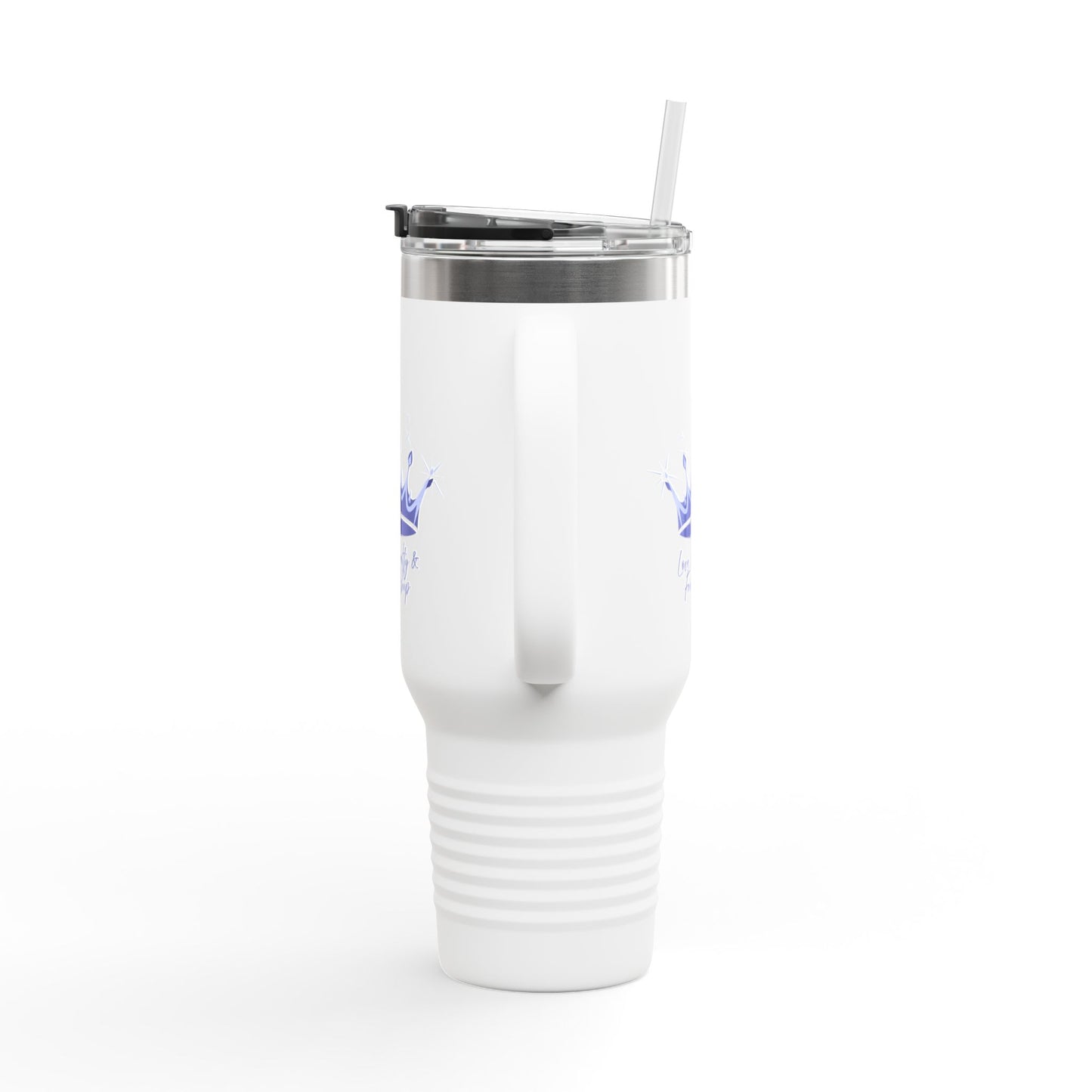 Queen Crown Blue & Silver - 40oz Insulated Travel Mug