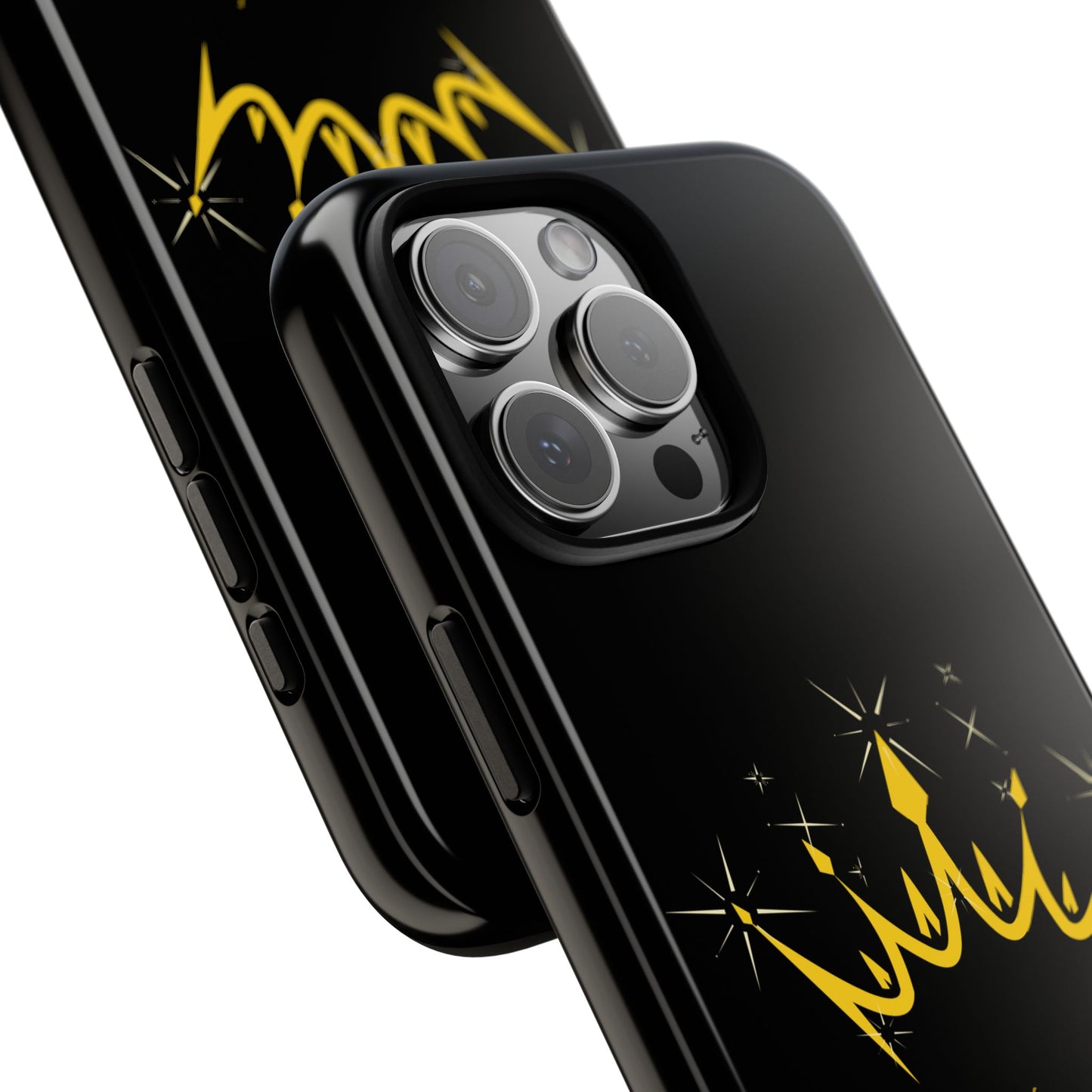 Phone Case, Black & Gold Crown - Love, Loyalty & Friendship