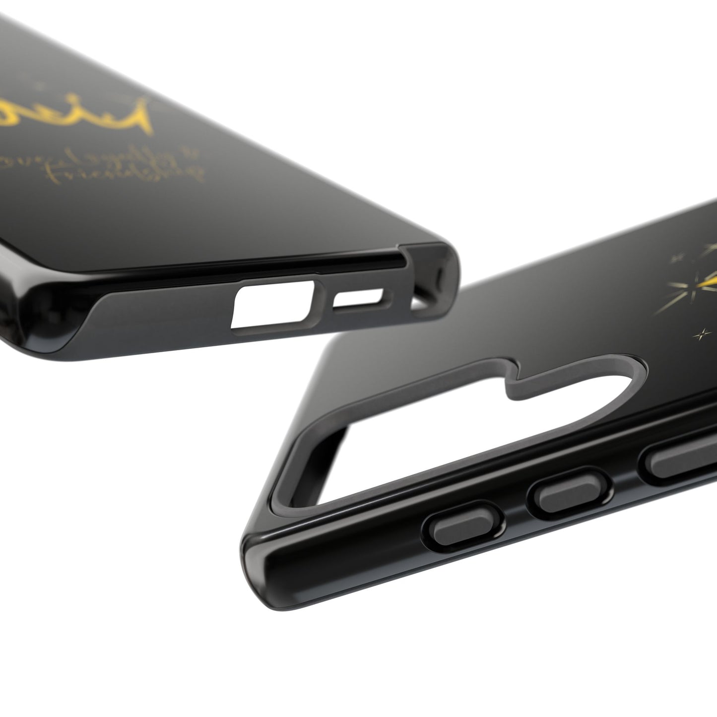 Phone Case, Black & Gold Crown - Love, Loyalty & Friendship
